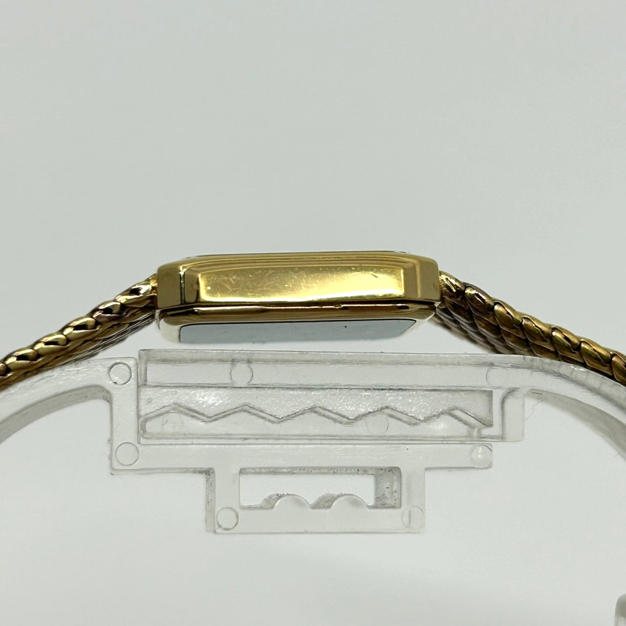 【電池交換済／美品】セイコー エクセリーヌ 腕時計 レディース 1221-5090 クオーツ ゴールド スクエア 白文字盤 ビンテージ クラシック エレガント ドレスウォッチ アンティーク調 クリーニング済み G1