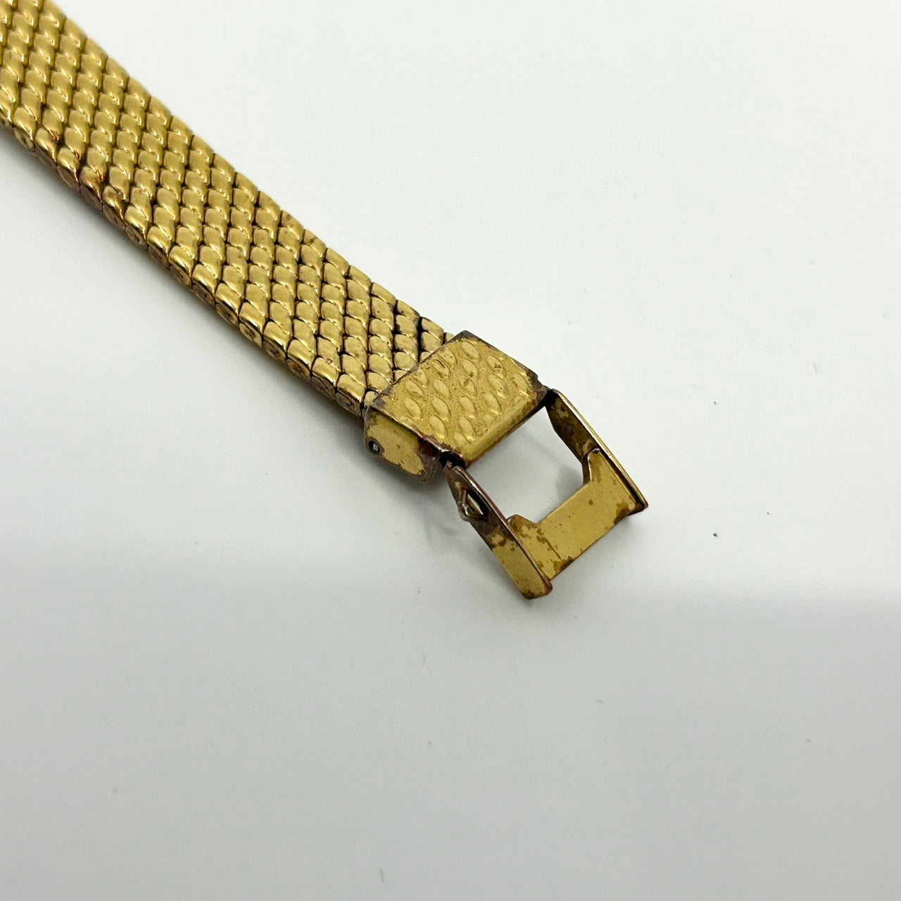 【電池交換済／美品】セイコー エクセリーヌ 腕時計 レディース 1221-5090 クオーツ ゴールド スクエア 白文字盤 ビンテージ クラシック エレガント ドレスウォッチ アンティーク調 クリーニング済み G1