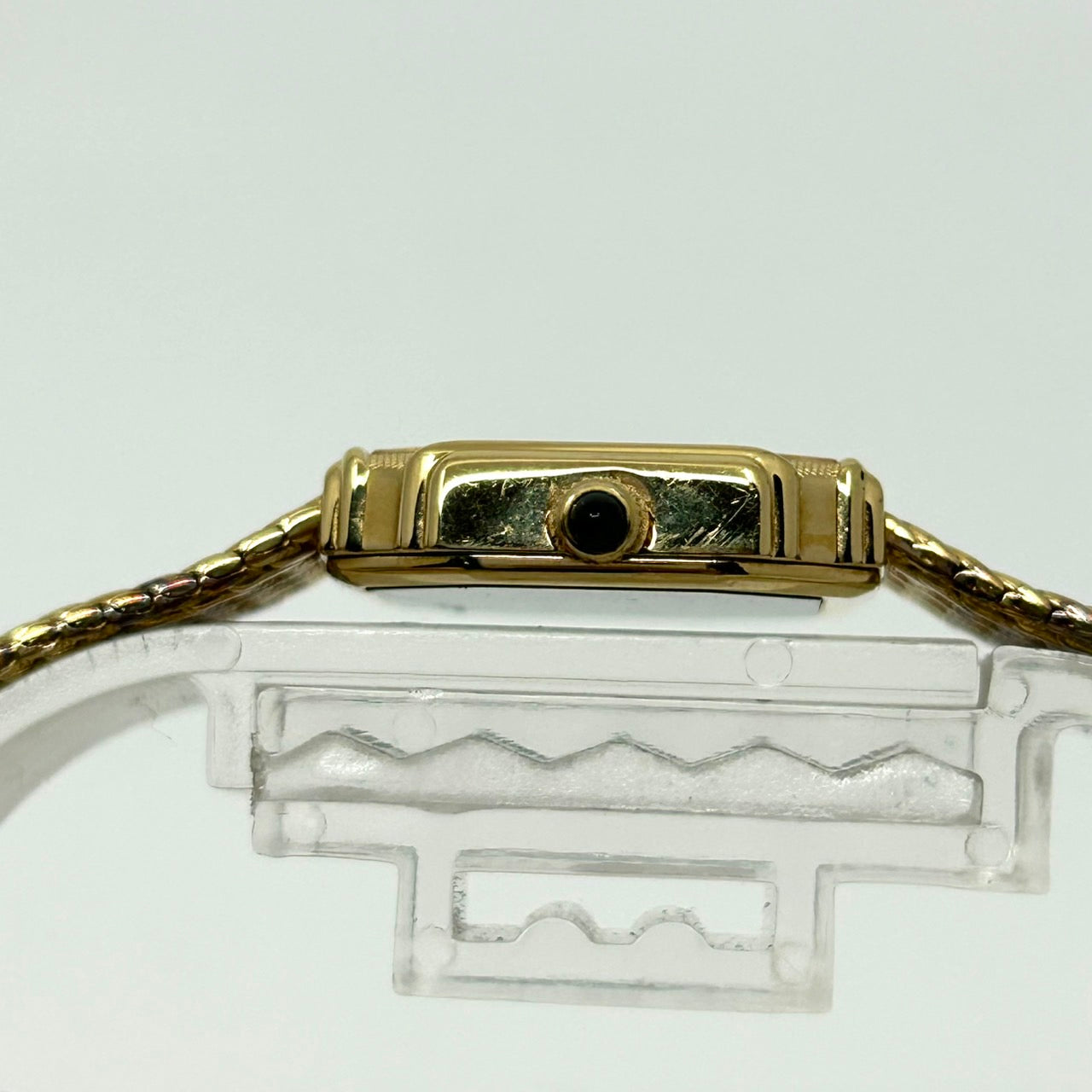 【電池交換済】セイコー エクセリーヌ 腕時計 レディース 1Pダイヤ 1221-5080 クオーツ ゴールド 八角形 オクタゴン ビンテージ クラシック エレガント ドレスウォッチ アンティーク調 クリーニング済み G1