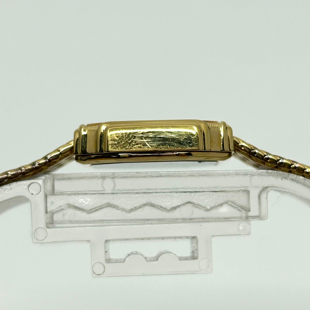 【電池交換済】セイコー エクセリーヌ 腕時計 レディース 1Pダイヤ 1221-5080 クオーツ ゴールド 八角形 オクタゴン ビンテージ クラシック エレガント ドレスウォッチ アンティーク調 クリーニング済み G1