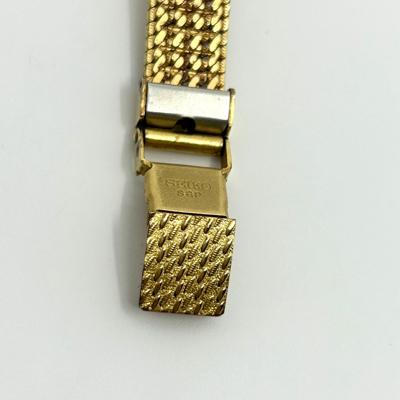 【電池交換済】セイコー エクセリーヌ 腕時計 レディース 1Pダイヤ 1221-5080 クオーツ ゴールド 八角形 オクタゴン ビンテージ クラシック エレガント ドレスウォッチ アンティーク調 クリーニング済み G1