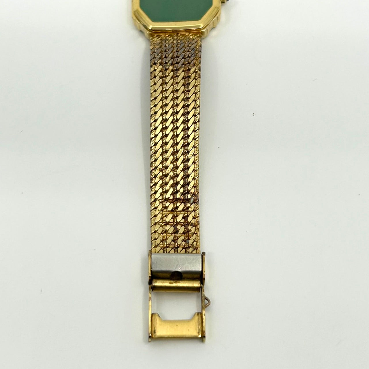 【電池交換済】セイコー エクセリーヌ 腕時計 レディース 1Pダイヤ 1221-5080 クオーツ ゴールド 八角形 オクタゴン ビンテージ クラシック エレガント ドレスウォッチ アンティーク調 クリーニング済み G1