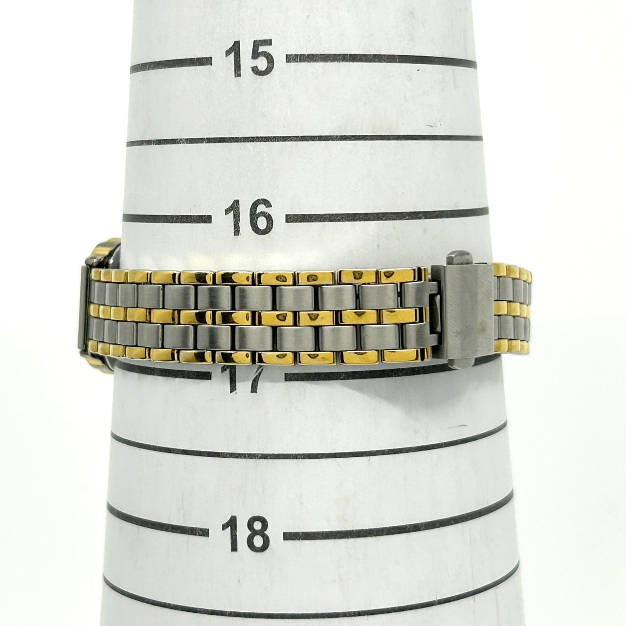 【電池交換済】セイコー エクセリーヌ 腕時計 3F31-5010 クオーツ コンビカラー スクエア ホワイト文字盤 ローマンインデックス ビンテージ クラシック エレガント ドレスウォッチ ファッションウォッチ アクセサリー クリーニング済み G1