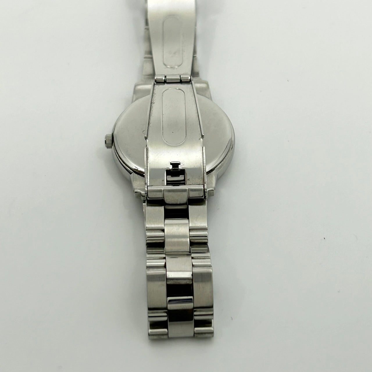 【稼働品／美品】CITIZEN Wicca シチズン ウィッカ ソーラー ユニセックス 腕時計 6329-S004942 ラウンド パープル文字盤 シルバー デイデイト 24時間計 マルチファンクション エレガント クラシック クリーニング済み G1