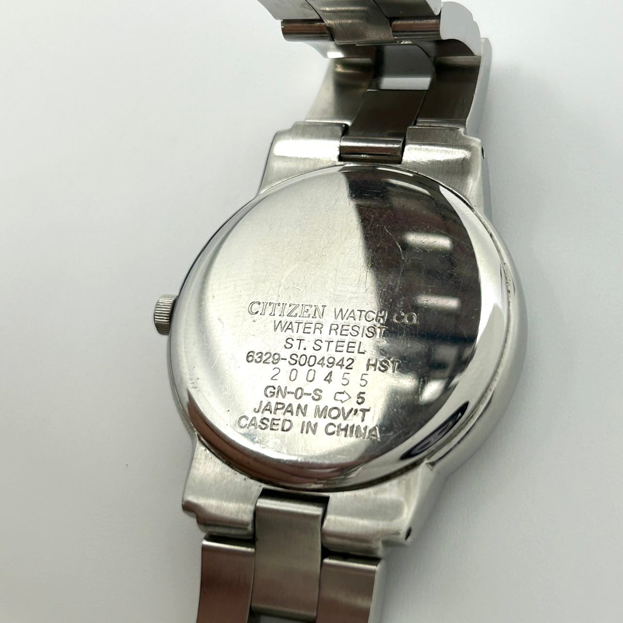 【稼働品／美品】CITIZEN Wicca シチズン ウィッカ ソーラー ユニセックス 腕時計 6329-S004942 ラウンド パープル文字盤 シルバー デイデイト 24時間計 マルチファンクション エレガント クラシック クリーニング済み G1