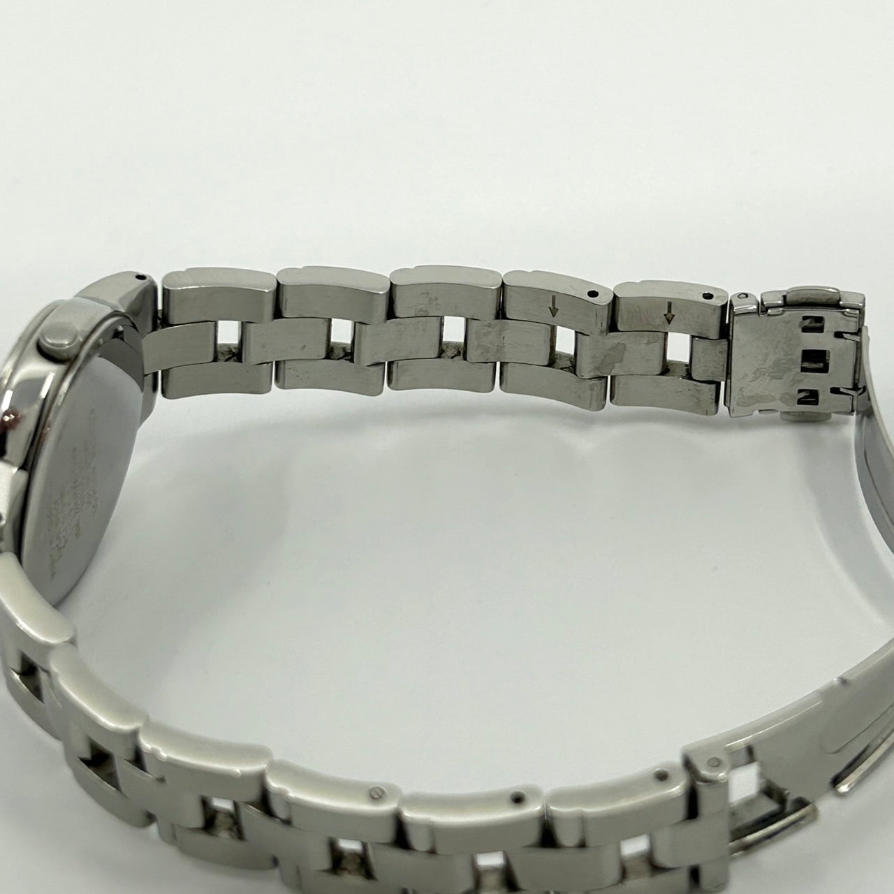 【稼働品／美品】CITIZEN Wicca シチズン ウィッカ ソーラー ユニセックス 腕時計 6329-S004942 ラウンド パープル文字盤 シルバー デイデイト 24時間計 マルチファンクション エレガント クラシック クリーニング済み G1