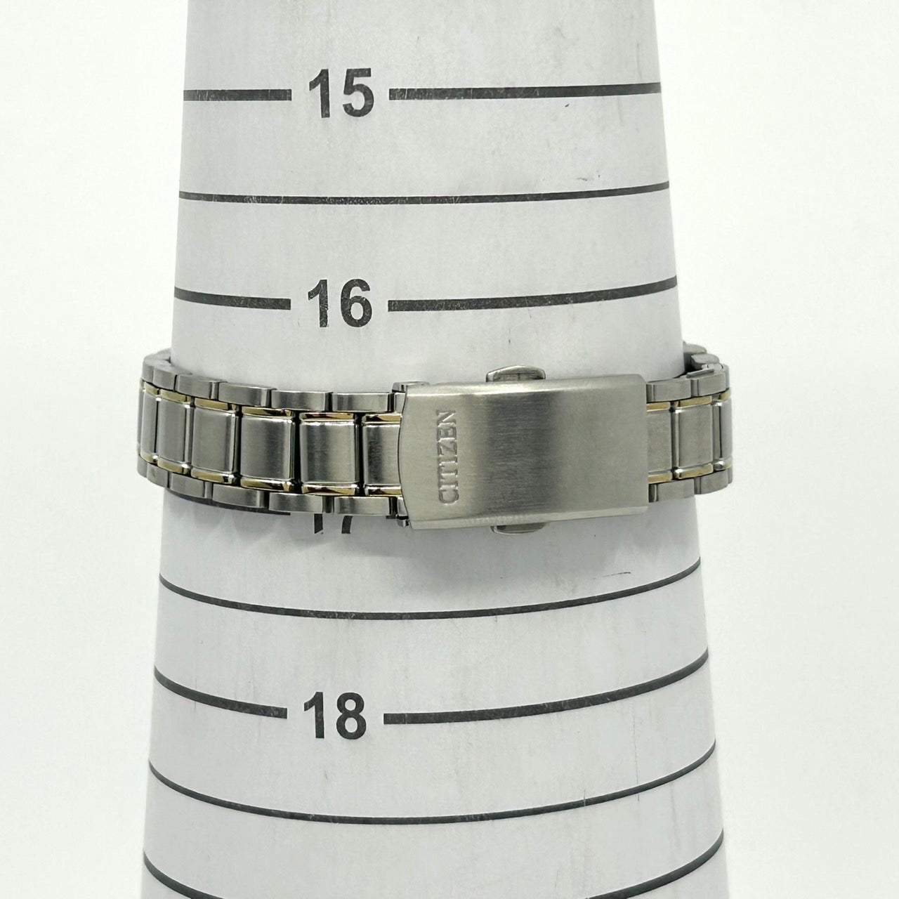 【稼働品】CITIZEN シチズン Eco-Drive エコドライブ レディース腕時計 E011 ネイビー文字盤 ゴールド コンビカラー デイト アナログ ソーラー 10気圧防水 エレガント クラシックデザイン クリーニング済み G6