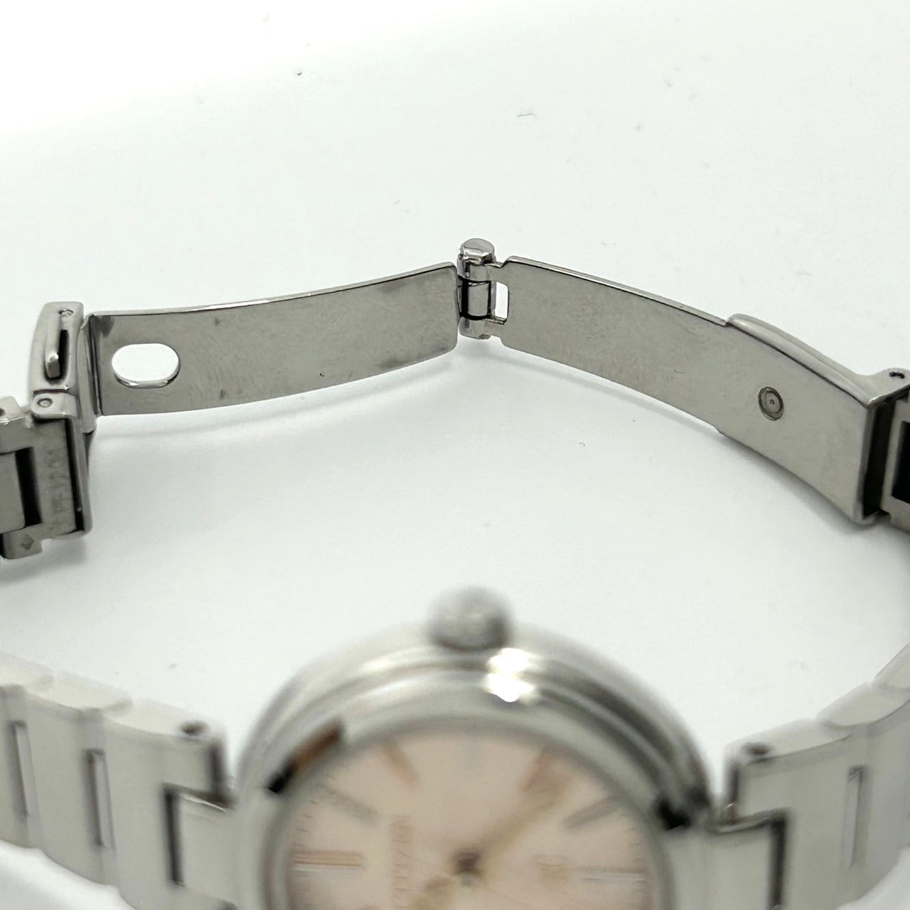 【稼働品/美品】CITIZEN xC シチズン クロスシー レディース腕時計 エコドライブ J730-T018301 ピンクシェル文字盤 ダイヤモンド ラウンド アナログ ソーラー エレガント フェミニン ビジネス クリーニング済み G6