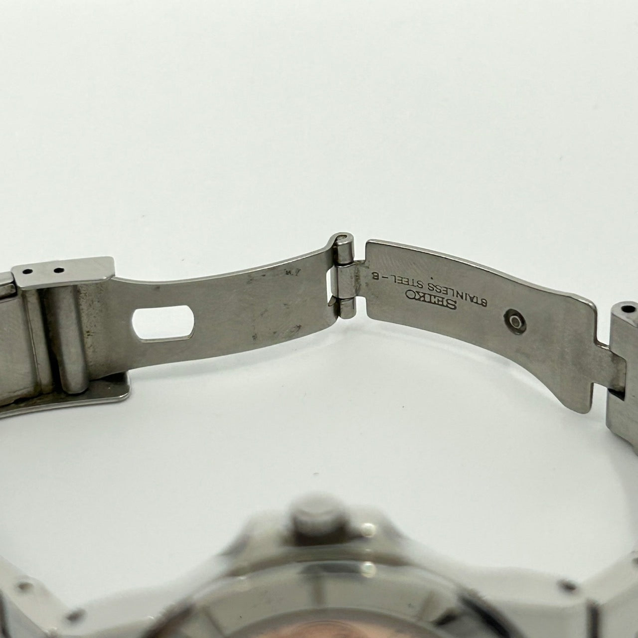 【稼働品／箱付き】SEIKO LUKIA セイコー ルキア 腕時計 5Y89-0B30 ピンク文字盤 クオーツ マルチファンクション デイデイト 24時間計 ラウンド アナログ 10気圧防水 ステンレス エレガント クラシック クリーニング済み G1