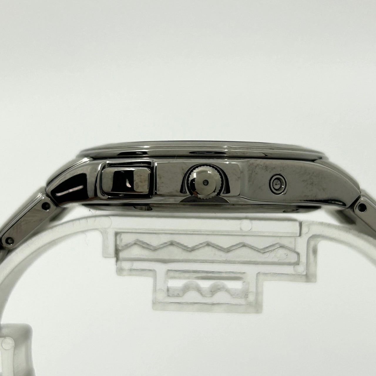 【稼働品】CITIZEN ATTESA シチズン アテッサ メンズ腕時計 エコドライブ H410 電波ソーラー チタン ブラック文字盤 デイト アナログ ビジネスウォッチ スタイリッシュ クラシックデザイン DURATECT クリーニング済み G6