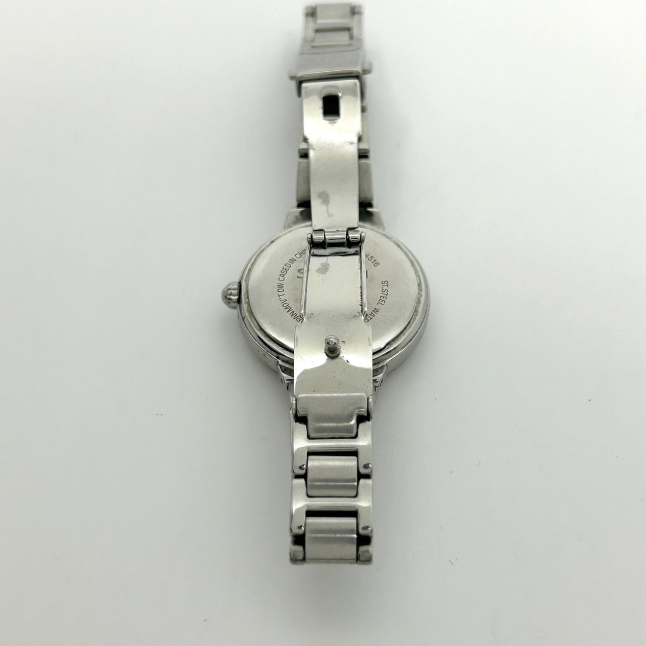 【稼働品】CASIO SHEEN カシオ シーン レディース腕時計 SHE-4516 ソーラー サファイアガラス ホワイト文字盤 ブルーインデックス デイト ダイヤモンド ラウンド アナログ エレガント クラシックデザイン クリーニング済み G6