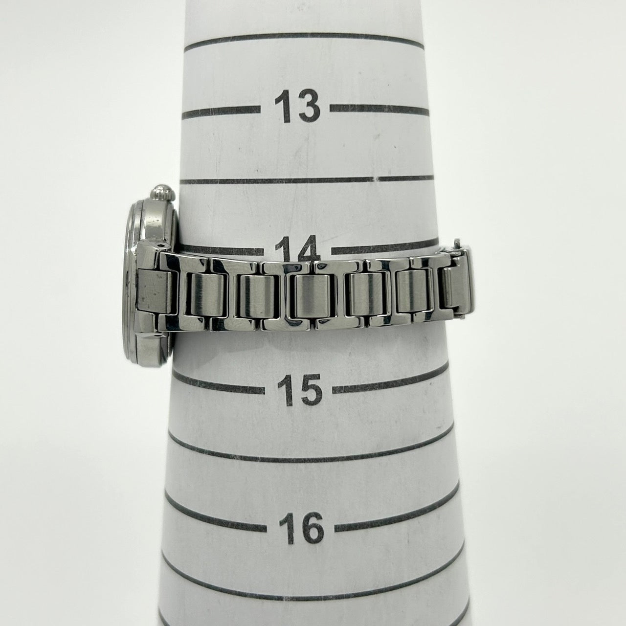 【稼働品】CASIO SHEEN カシオ シーン レディース腕時計 SHE-4516 ソーラー サファイアガラス ホワイト文字盤 ブルーインデックス デイト ダイヤモンド ラウンド アナログ エレガント クラシックデザイン クリーニング済み G6