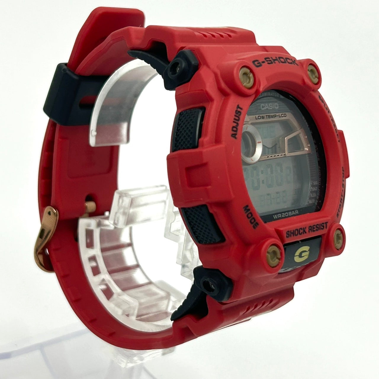 【未使用級／稼働品／箱付き】CASIO G-SHOCK Gショック G-7900SLG 七福神 寿老人モデル メンズ腕時計 デジタル レッド 耐衝撃構造 20気圧防水 タイドグラフ ムーンデータ 限定モデル スペシャルカラー クリーニング済み G