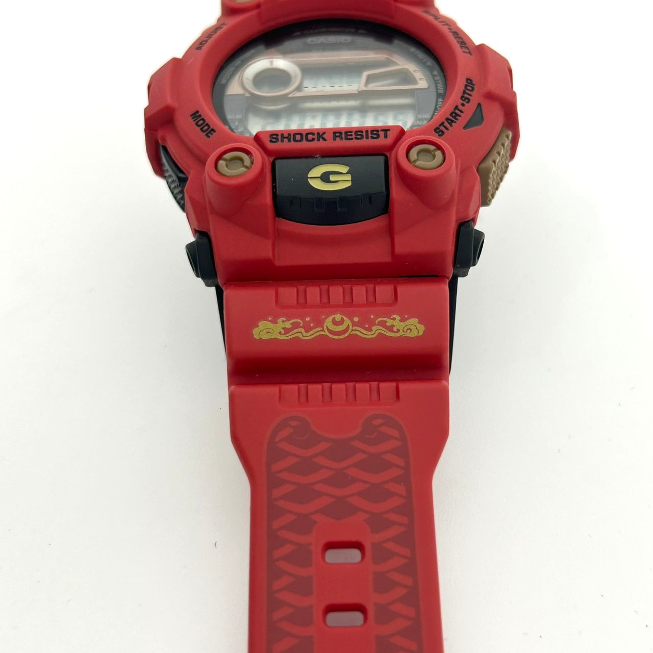 【未使用級／稼働品／箱付き】CASIO G-SHOCK Gショック G-7900SLG 七福神 寿老人モデル メンズ腕時計 デジタル レッド 耐衝撃構造 20気圧防水 タイドグラフ ムーンデータ 限定モデル スペシャルカラー クリーニング済み G