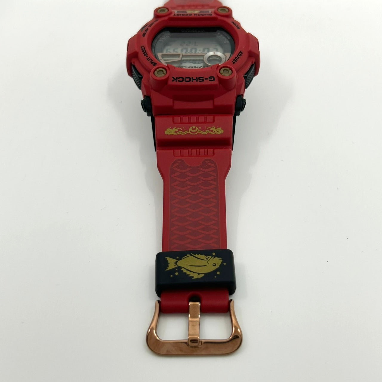 【未使用級／稼働品／箱付き】CASIO G-SHOCK Gショック G-7900SLG 七福神 寿老人モデル メンズ腕時計 デジタル レッド 耐衝撃構造 20気圧防水 タイドグラフ ムーンデータ 限定モデル スペシャルカラー クリーニング済み G