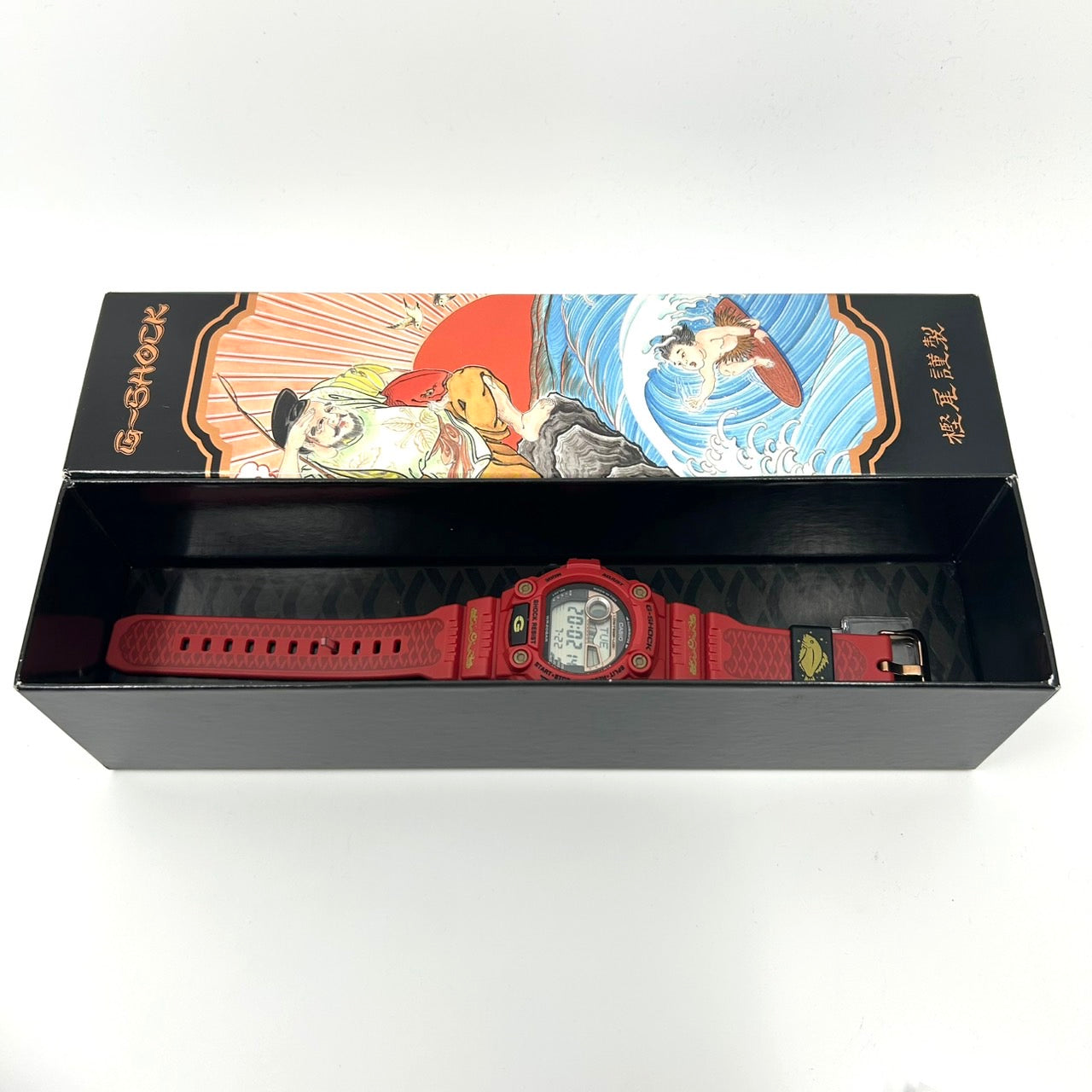 【未使用級／稼働品／箱付き】CASIO G-SHOCK Gショック G-7900SLG 七福神 寿老人モデル メンズ腕時計 デジタル レッド 耐衝撃構造 20気圧防水 タイドグラフ ムーンデータ 限定モデル スペシャルカラー クリーニング済み G