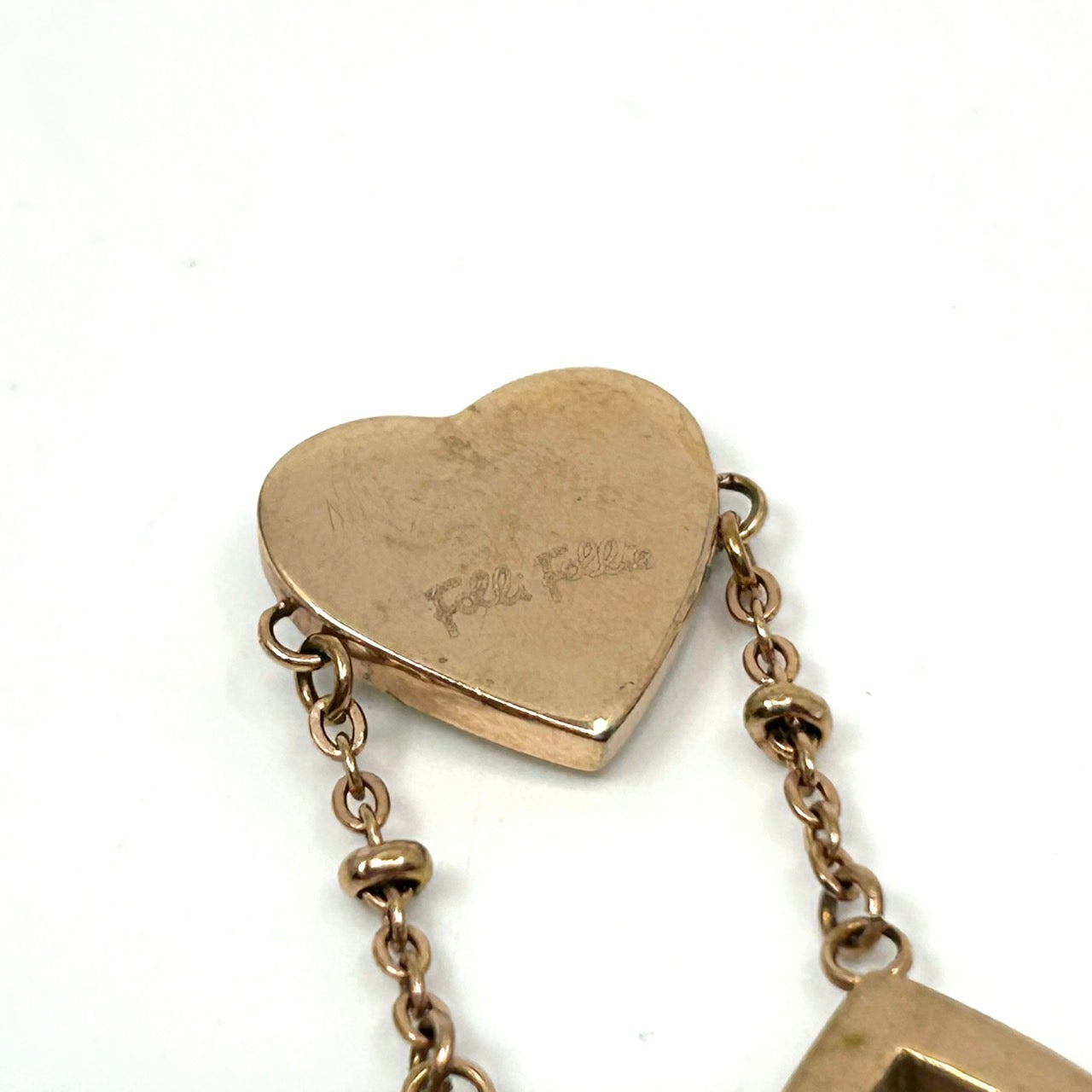 フォリフォリ Folli Follie シルバー ネックレス レディース ハート 連結 ストーン ペンダント バングル 高級感 上品 アクセサリー I8