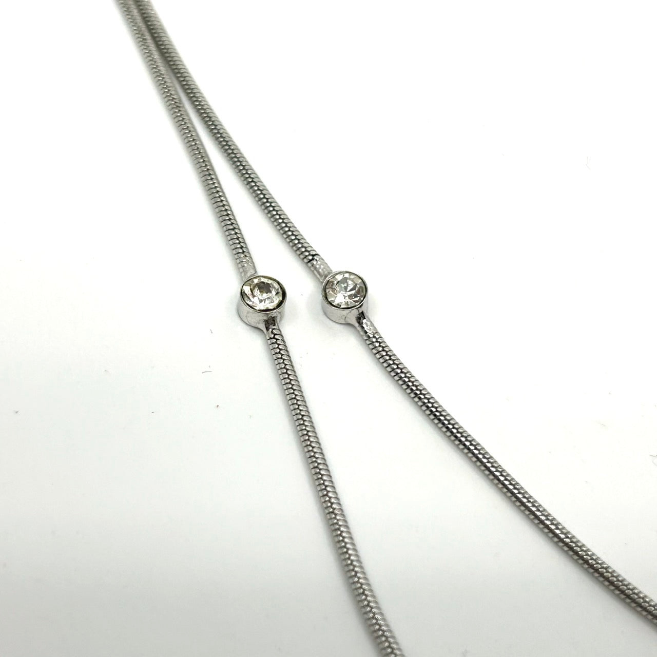 アンクライン Anne Klein シルバーカラー 銀 ネックレス クリスタル ペンダント付き 上品 ジュエリー アクセサリー レディース I8