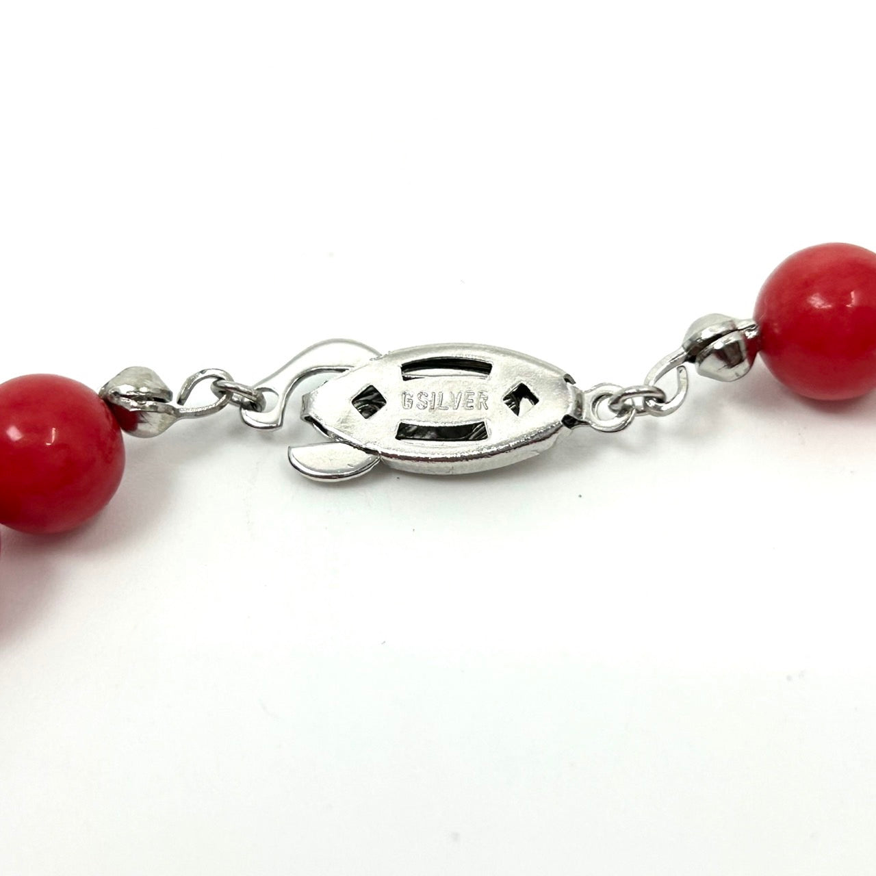 赤珊瑚 サンゴ ネックレス 丸玉 約8mm 玉 シルバー金具 本珊瑚 サンゴジュエリー レディース アクセサリー I9