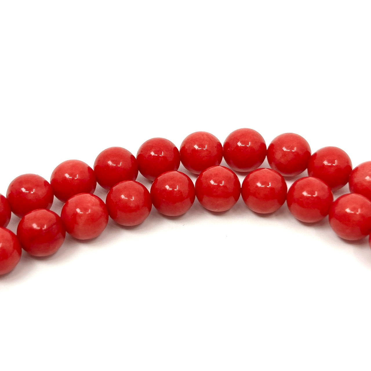 赤珊瑚 サンゴ ネックレス 丸玉 約8mm 玉 シルバー金具 本珊瑚 サンゴジュエリー レディース アクセサリー I9