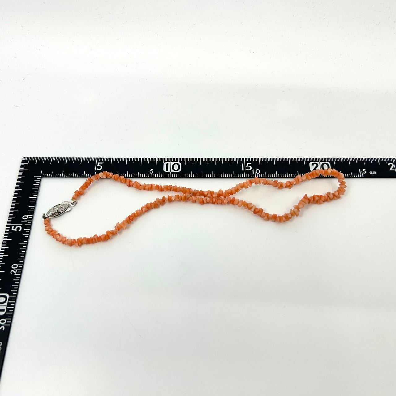 上品なオレンジ珊瑚 サンゴ ネックレス 天然素材 2連 ロングネックレス 留め具シルバー レディース アクセサリー I9