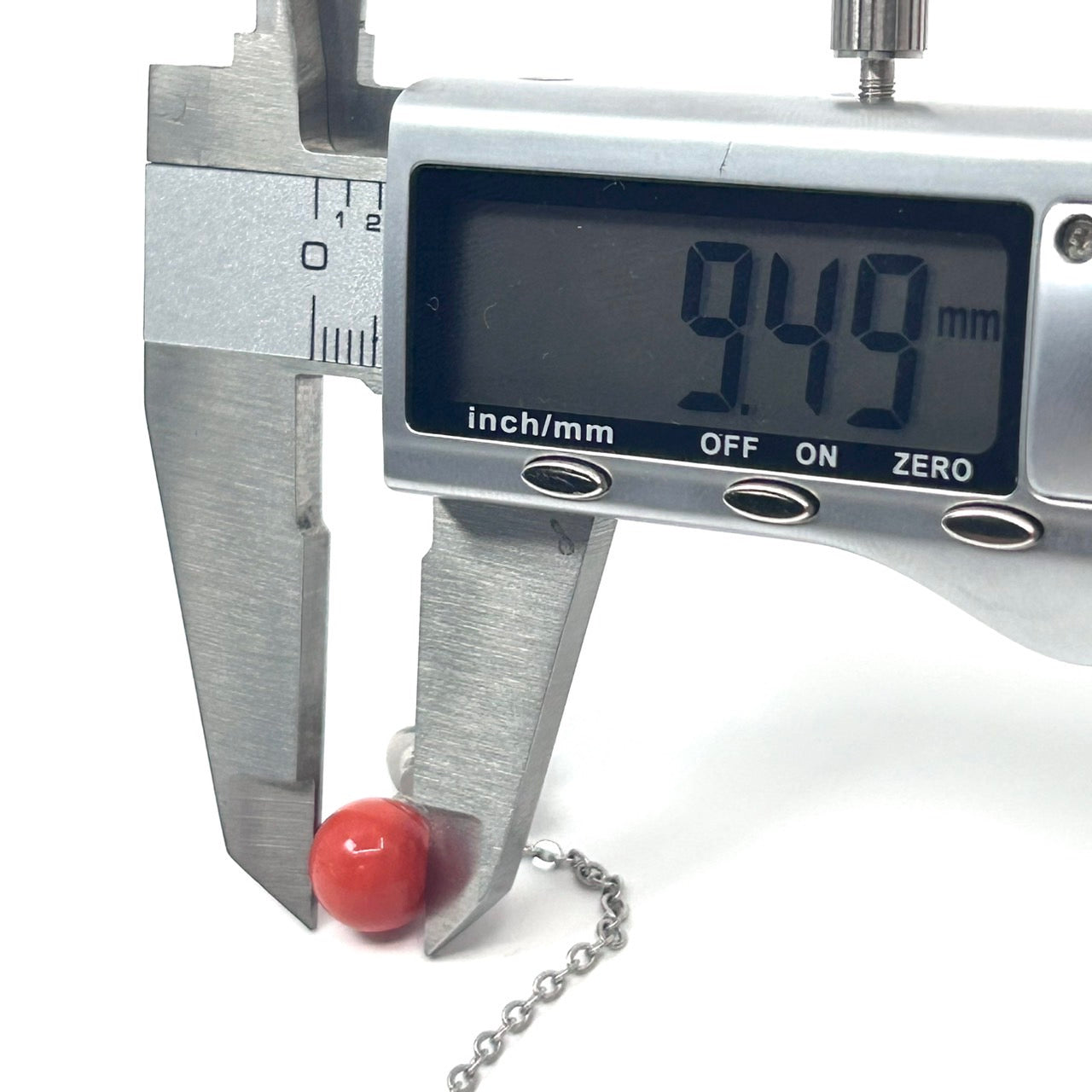 赤珊瑚 レッド ピアス 片耳用 シルバー台座 チェーン付き 上品 エレガント ヴィンテージ アクセサリー レディースジュエリー I9