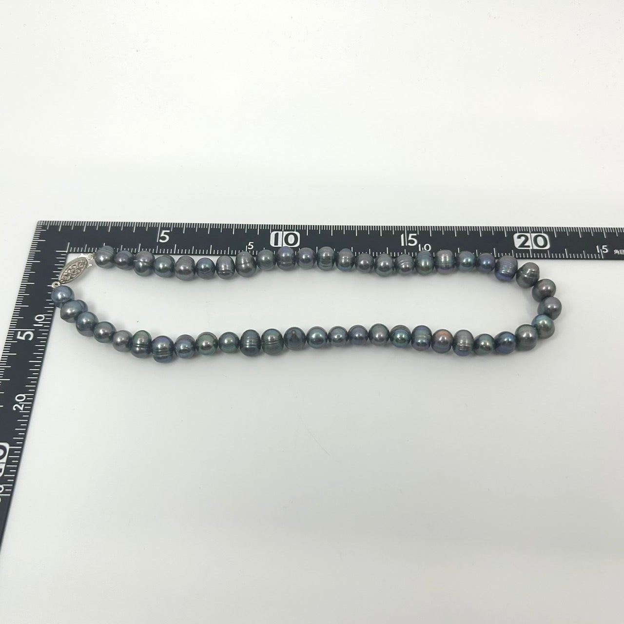 ブラックパール ネックレス バロック淡水真珠 本真珠 グラデーション シルバー金具 クラシカル ジュエリー アクセサリー I10
