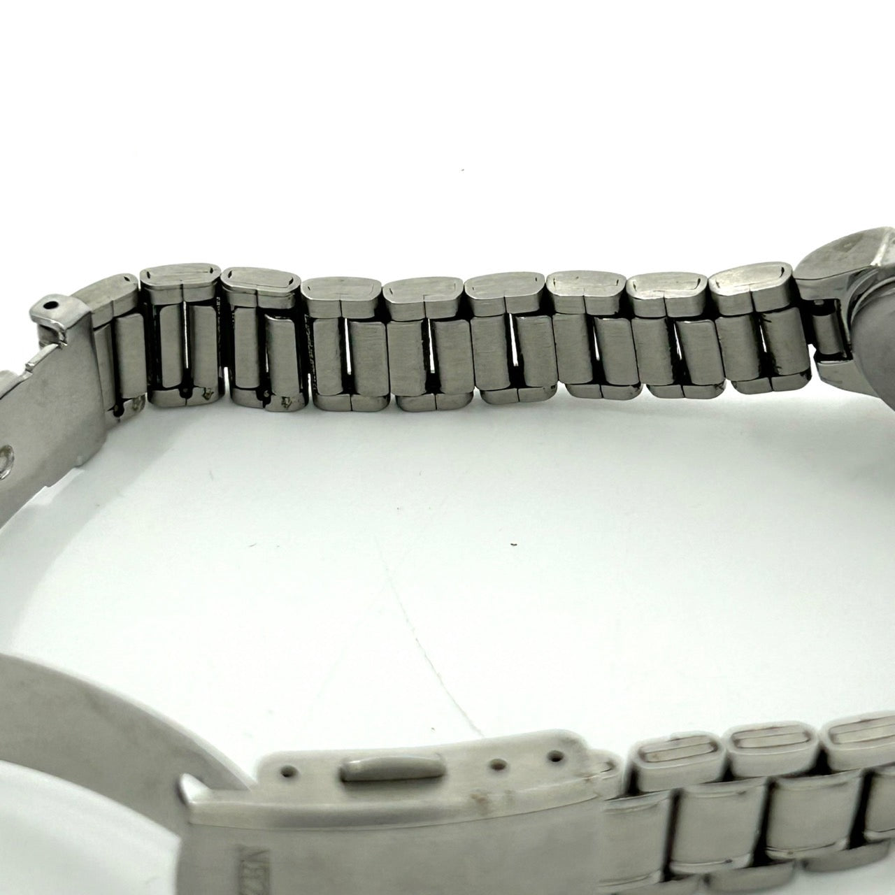 【稼働品】シチズン エコドライブ 腕時計 レディース E011-S027144 ソーラー W.R. 10 BAR アナログ デイト表示 白文字盤 ステンレス シルバー シンプル クラシック エレガント カジュアル ビジネス 通勤 クリーニング済 G5