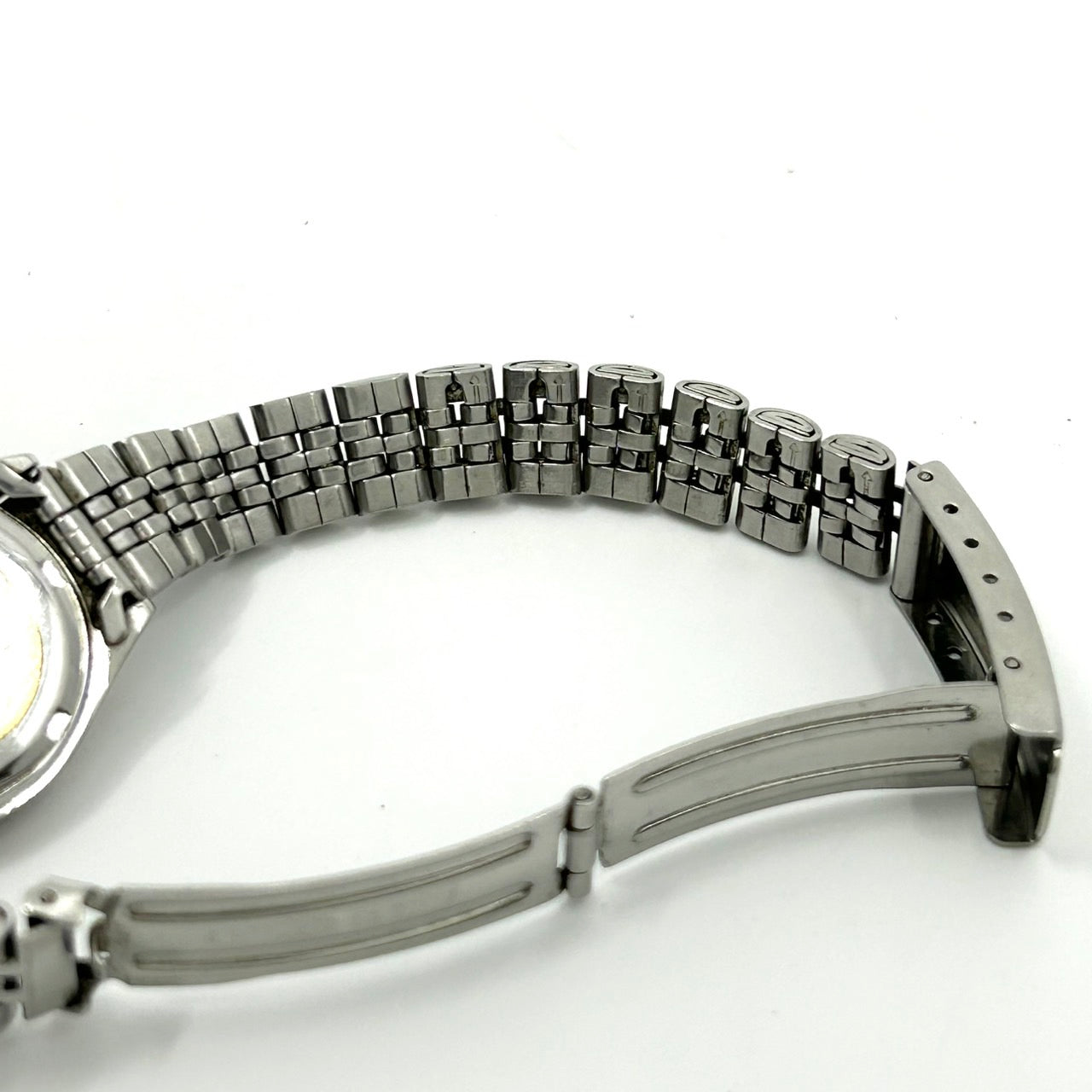 【電池交換済】 citizen シチズン クオーツ 腕時計 カットガラス 6000-K09338 デイデイト メンズ レディース ユニセックス アナログ シルバー ステンレス ラウンド クラシック ビンテージ エレガント ドレスウォッチ ビジネス G5