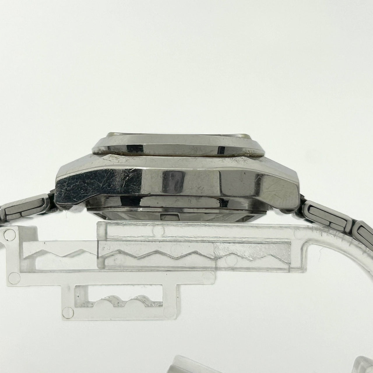 【稼働品】希少 citizen シチズン オートマチック 腕時計 レディース 4-661125 Y 自動巻き 21石 デイデイト グリーン文字盤 ビンテージ クラシック レトロ アナログ ドレスウォッチ シルバー カットガラス G5