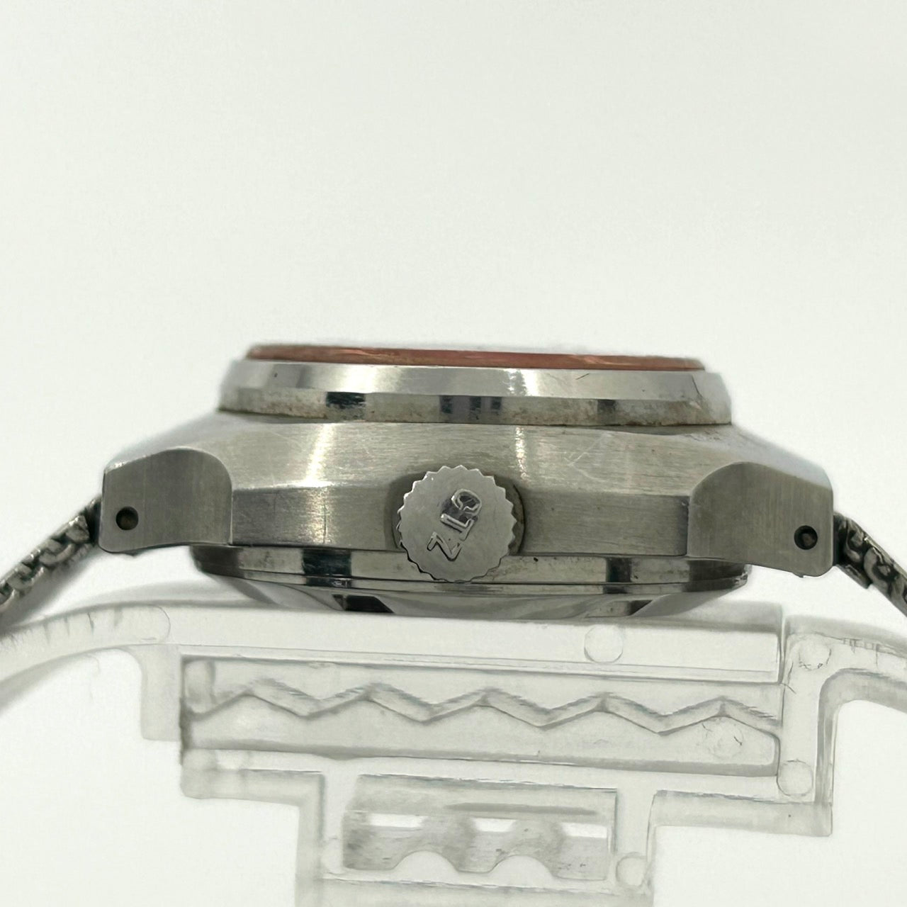 【稼働品】希少 シチズン コスモスターV2 腕時計 4-660536 Y 自動巻き 17石 デイデイト 黒文字盤 メンズ レディース ユニセックス ビンテージ アンティーク クラシック レトロ アナログ ドレスウォッチ シルバー クリーニング済 G5