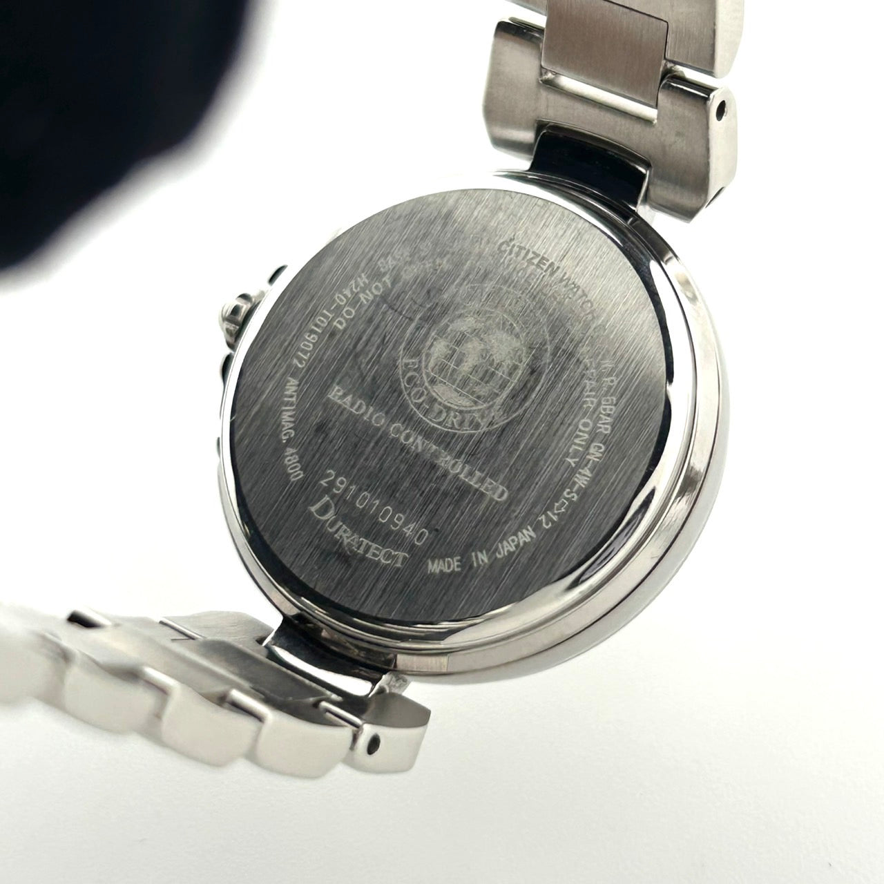 【美品】シチズン クロスシー xC 腕時計 レディース H240-T019072 エコドライブ 電波ソーラー ワールドタイム デイト アナログ 白文字盤 シルバー ローマ数字 エレガント ビジネス オフィス カジュアル ドレスウォッチ クリーニング済 G3
