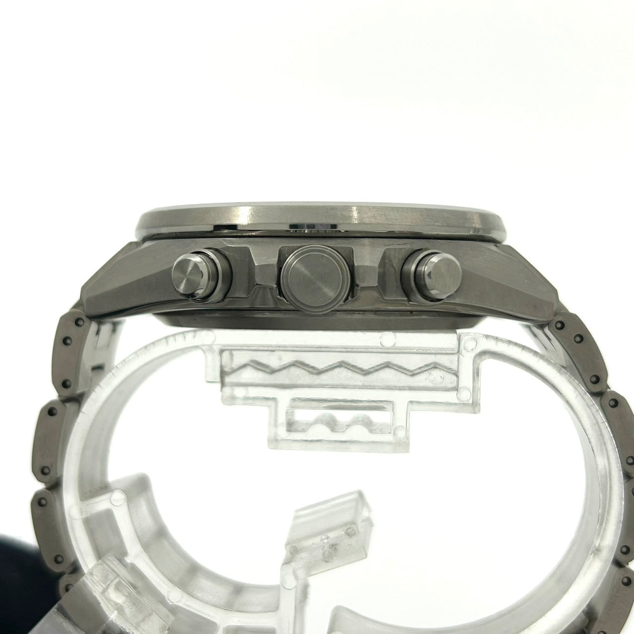 【極美品/稼働品】citizen シチズン アテッサ 腕時計 メンズ H610-T024564 エコドライブ 電波ソーラー クロノグラフ ワールドタイム デイト チタン ブルー文字盤 アナログ ビジネス 高機能 軽量 スタイリッシュ G2