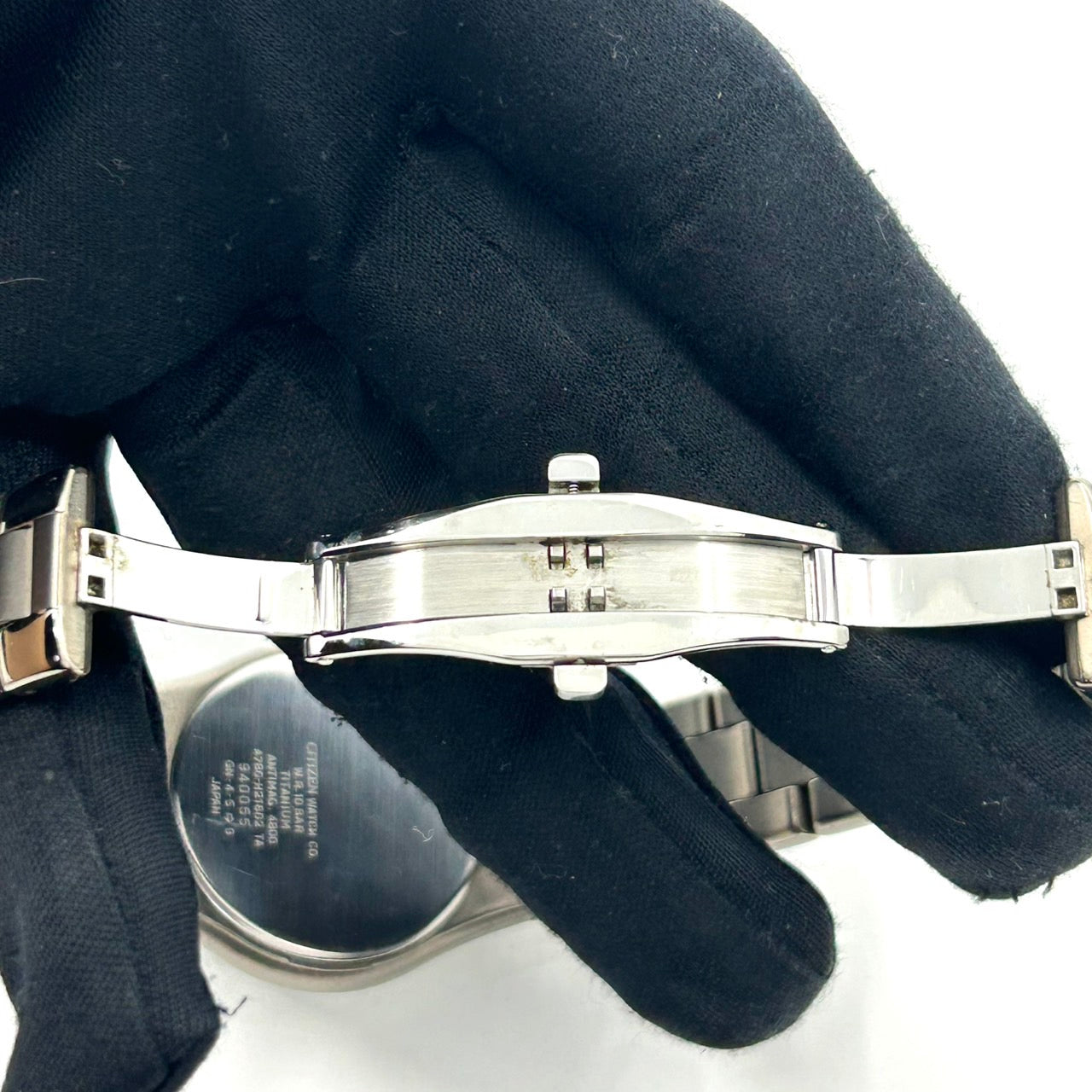 【稼働品】シチズン エクシード 腕時計 メンズ A780-H21602 TA エコドライブ チタン ソーラー 黒文字盤 アナログ シルバー 軽量 ビジネス クラシック エレガント シンプル スポーティー ドレスウォッチ クリーニング済 G2