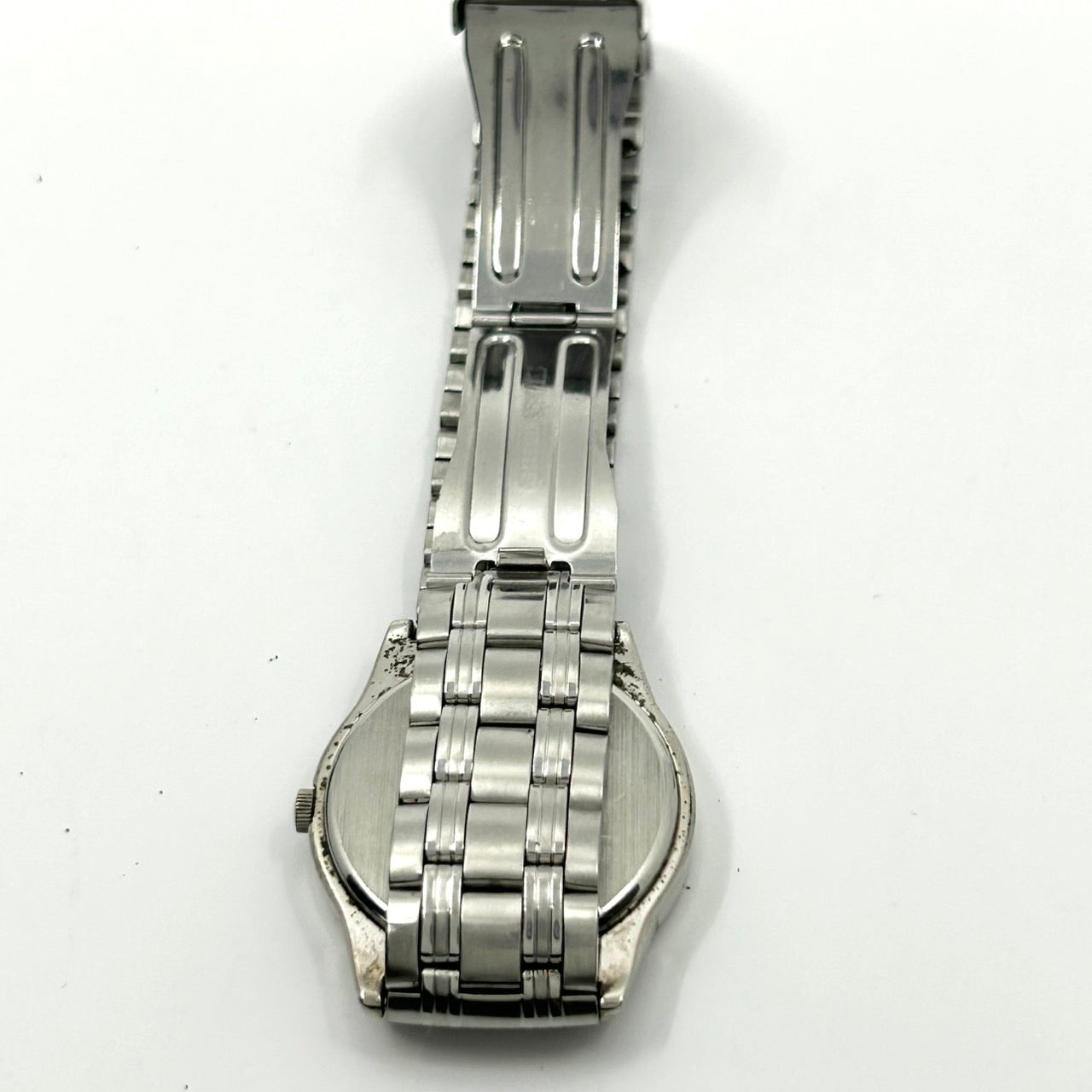 【稼働品】シチズン ジャンクション エコドライブ 腕時計 8800-K13561 CK ユニセックス ソーラー デイデイト アナログ 白文字盤 シルバー ステンレス シンプル クラシック カジュアル ビジネス 通勤 通学 ユニセックス クリーニング済 G2