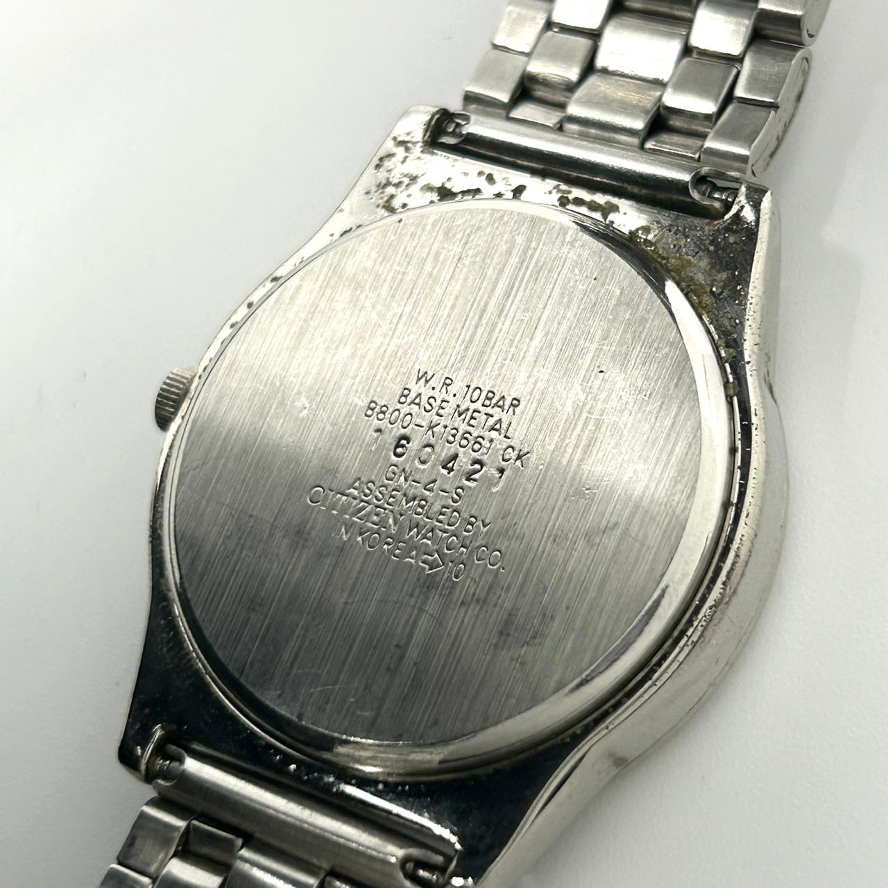 【稼働品】シチズン ジャンクション エコドライブ 腕時計 8800-K13561 CK ユニセックス ソーラー デイデイト アナログ 白文字盤 シルバー ステンレス シンプル クラシック カジュアル ビジネス 通勤 通学 ユニセックス クリーニング済 G2