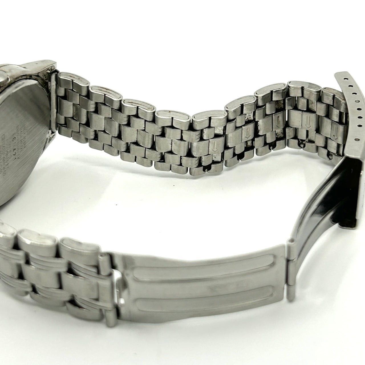 【稼働品】シチズン ジャンクション エコドライブ 腕時計 8800-K13561 CK ユニセックス ソーラー デイデイト アナログ 白文字盤 シルバー ステンレス シンプル クラシック カジュアル ビジネス 通勤 通学 ユニセックス クリーニング済 G2