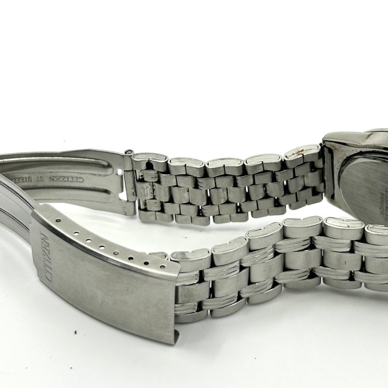 【稼働品】シチズン ジャンクション エコドライブ 腕時計 8800-K13561 CK ユニセックス ソーラー デイデイト アナログ 白文字盤 シルバー ステンレス シンプル クラシック カジュアル ビジネス 通勤 通学 ユニセックス クリーニング済 G2