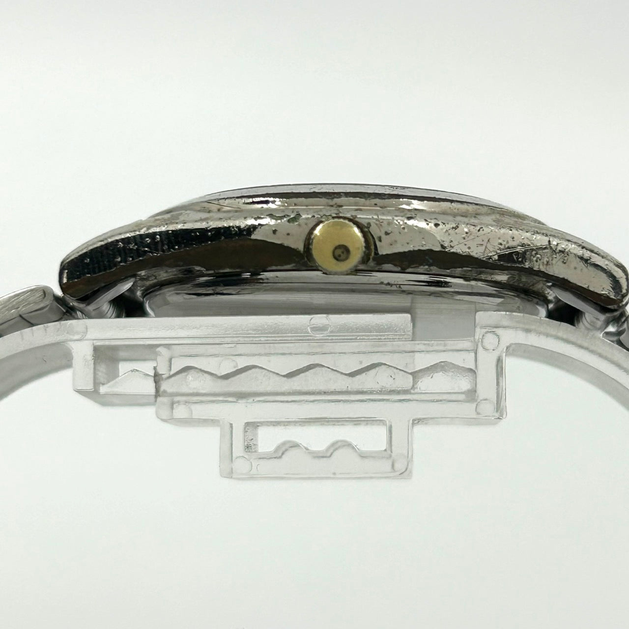 【稼働品】citizen シチズン ジャンクション エコドライブ 腕時計 E100-F0398T CK メンズ レディース ソーラー デイデイト アナログ ゴールド文字盤 コンビカラー ヴィンテージ クラシック カジュアル ビジネス 通勤 ユニセックス G1