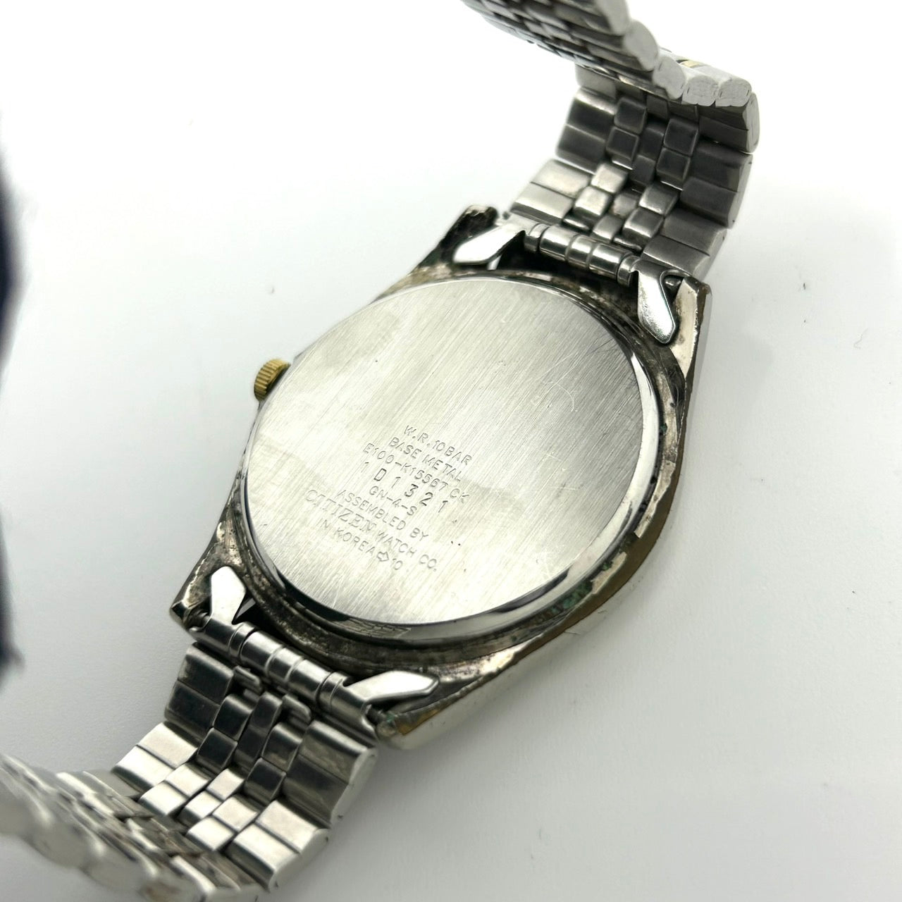 【稼働品】citizen シチズン ジャンクション エコドライブ 腕時計 E100-F0398T CK メンズ レディース ソーラー デイデイト アナログ ゴールド文字盤 コンビカラー ヴィンテージ クラシック カジュアル ビジネス 通勤 ユニセックス G1