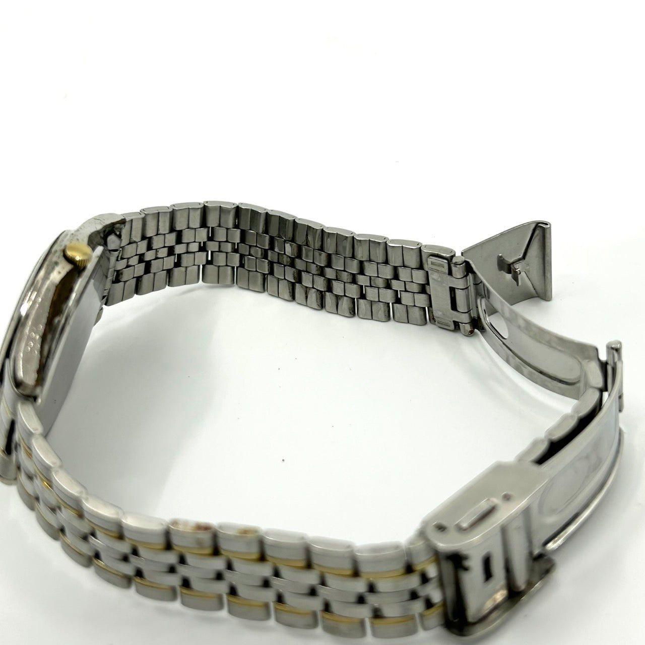 【稼働品】citizen シチズン ジャンクション エコドライブ 腕時計 E100-F0398T CK メンズ レディース ソーラー デイデイト アナログ ゴールド文字盤 コンビカラー ヴィンテージ クラシック カジュアル ビジネス 通勤 ユニセックス G1