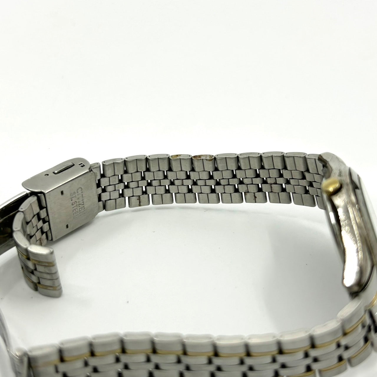 【稼働品】citizen シチズン ジャンクション エコドライブ 腕時計 E100-F0398T CK メンズ レディース ソーラー デイデイト アナログ ゴールド文字盤 コンビカラー ヴィンテージ クラシック カジュアル ビジネス 通勤 ユニセックス G1