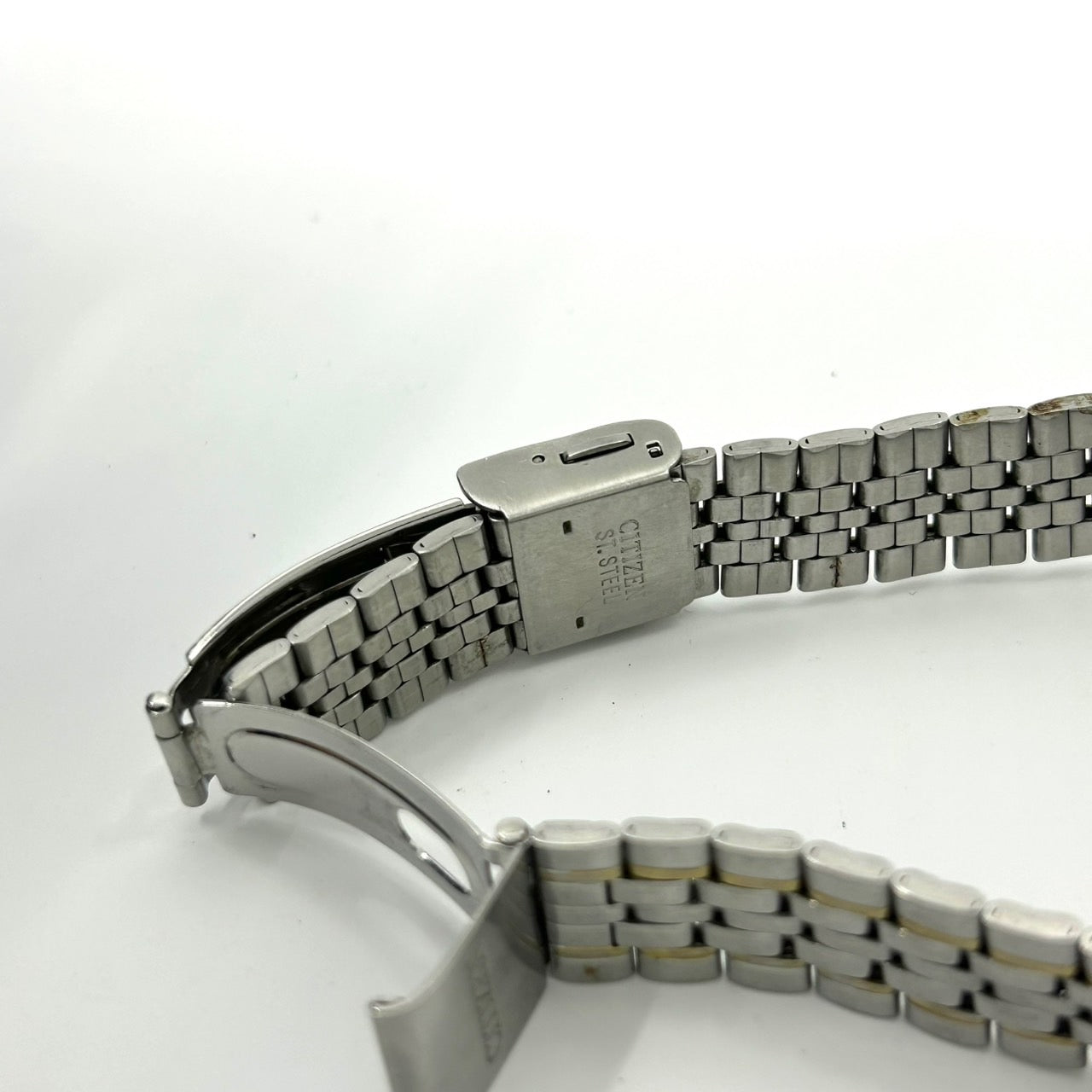 【稼働品】citizen シチズン ジャンクション エコドライブ 腕時計 E100-F0398T CK メンズ レディース ソーラー デイデイト アナログ ゴールド文字盤 コンビカラー ヴィンテージ クラシック カジュアル ビジネス 通勤 ユニセックス G1