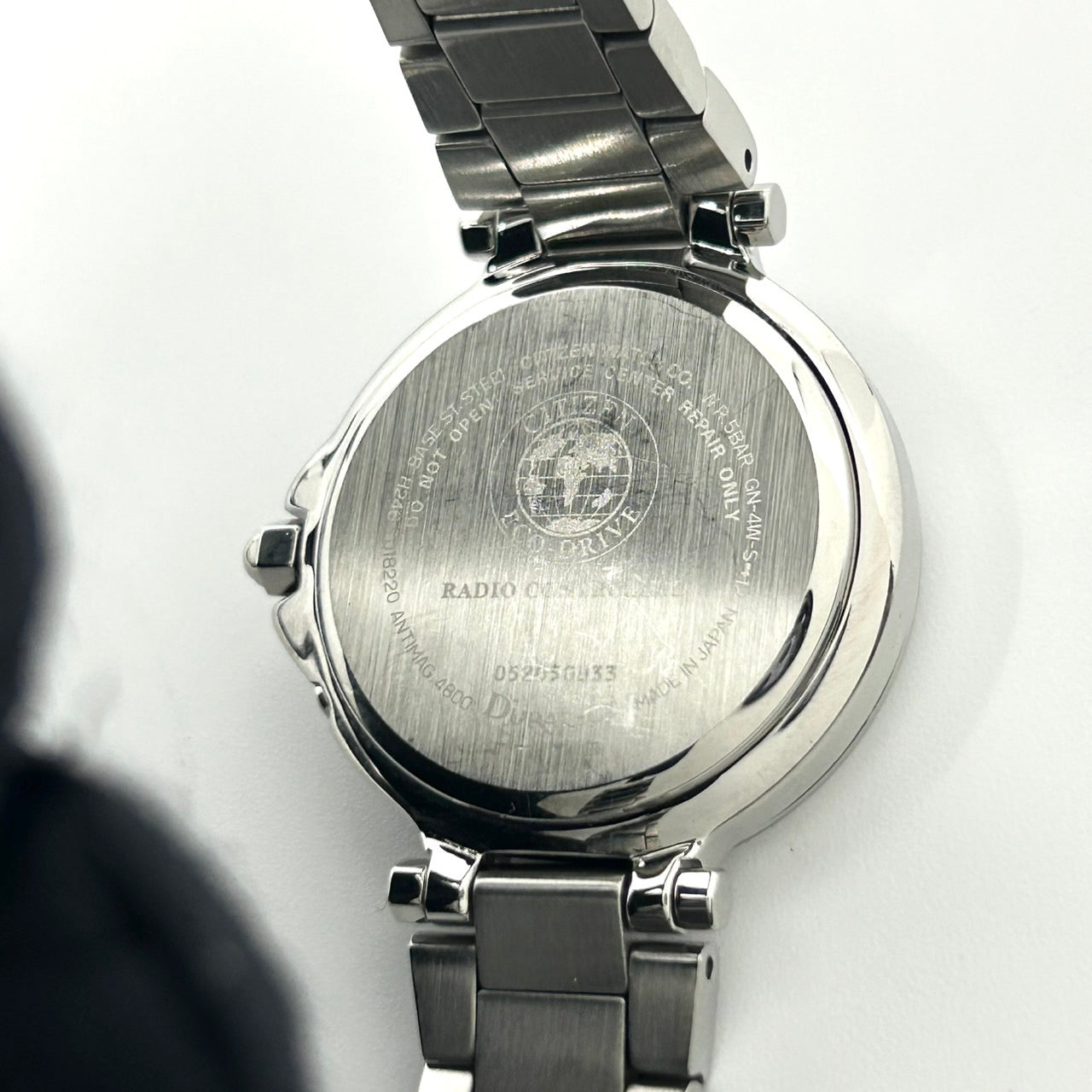 【美品】シチズン クロスシー xC 腕時計 レディース H246-T021820 エコドライブ 電波ソーラー ワールドタイム デイト アナログ 黒文字盤 シルバー ローマ数字 エレガント ビジネス オフィス カジュアル ドレスウォッチ G1