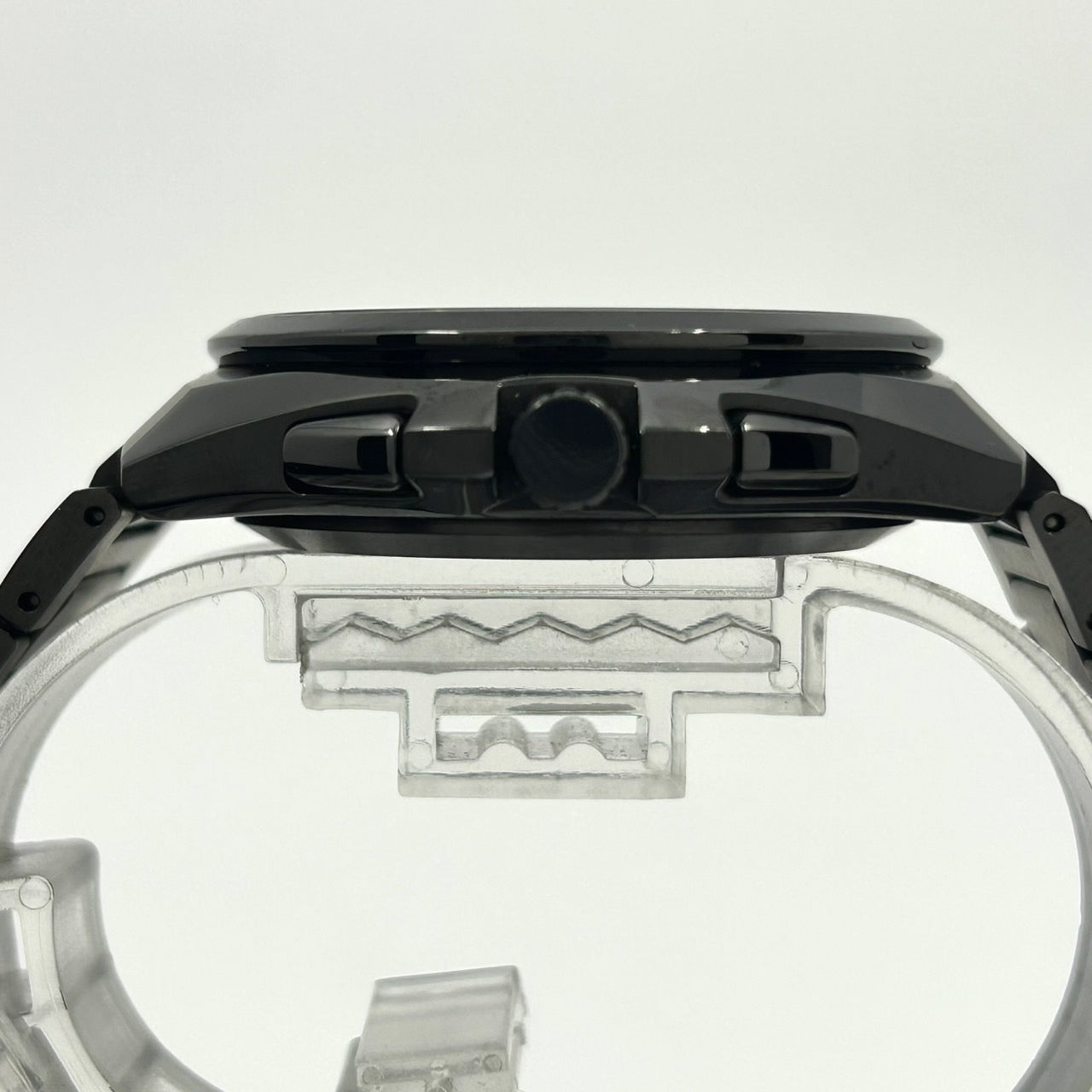 【未使用級/箱付】シチズン アテッサ 腕時計 メンズ E660-S121957 エコドライブ 電波ソーラー クロノグラフ ワールドタイム デイト チタン ブラック文字盤 アナログ ビジネス 高機能 軽量 スタイリッシュ エレガント 高級 クリーニング済 G