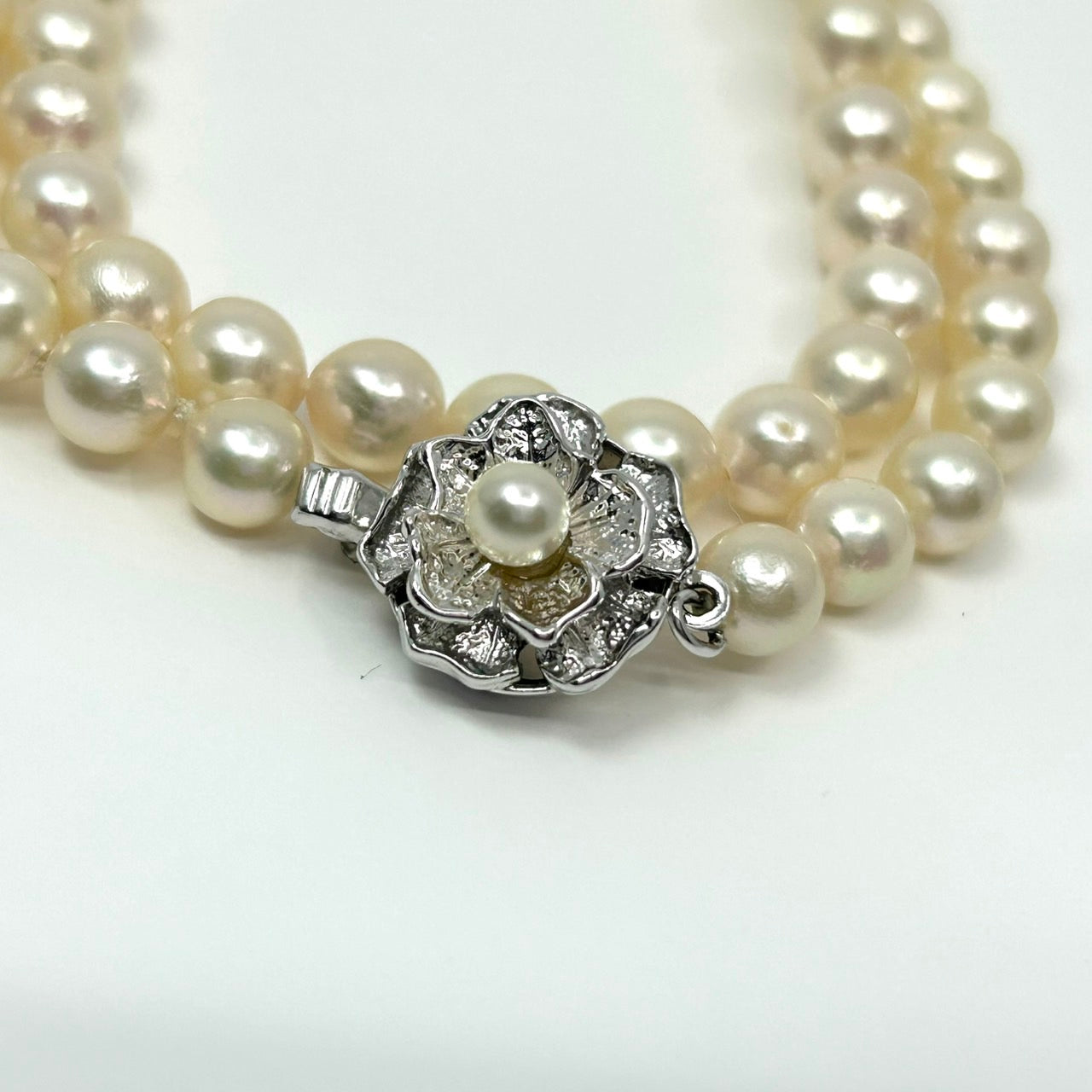 極美品 本真珠 あこや真珠 養殖パール ネックレス ホワイト ラウンド珠 6.0-6.4mm ペンダント レディース 冠婚葬祭 フォーマル カジュアル 45cm i5