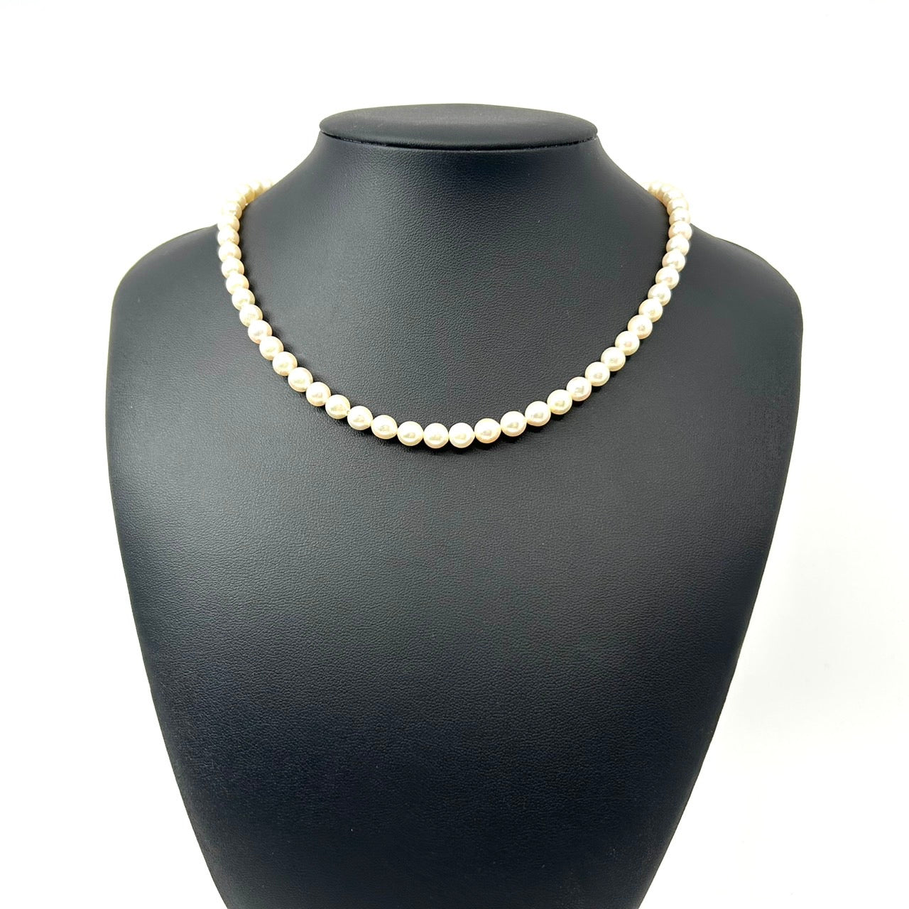 極美品 本真珠 あこや真珠 養殖パール ネックレス ホワイト ラウンド珠 6.0-6.4mm ペンダント レディース 冠婚葬祭 フォーマル カジュアル 45cm i5