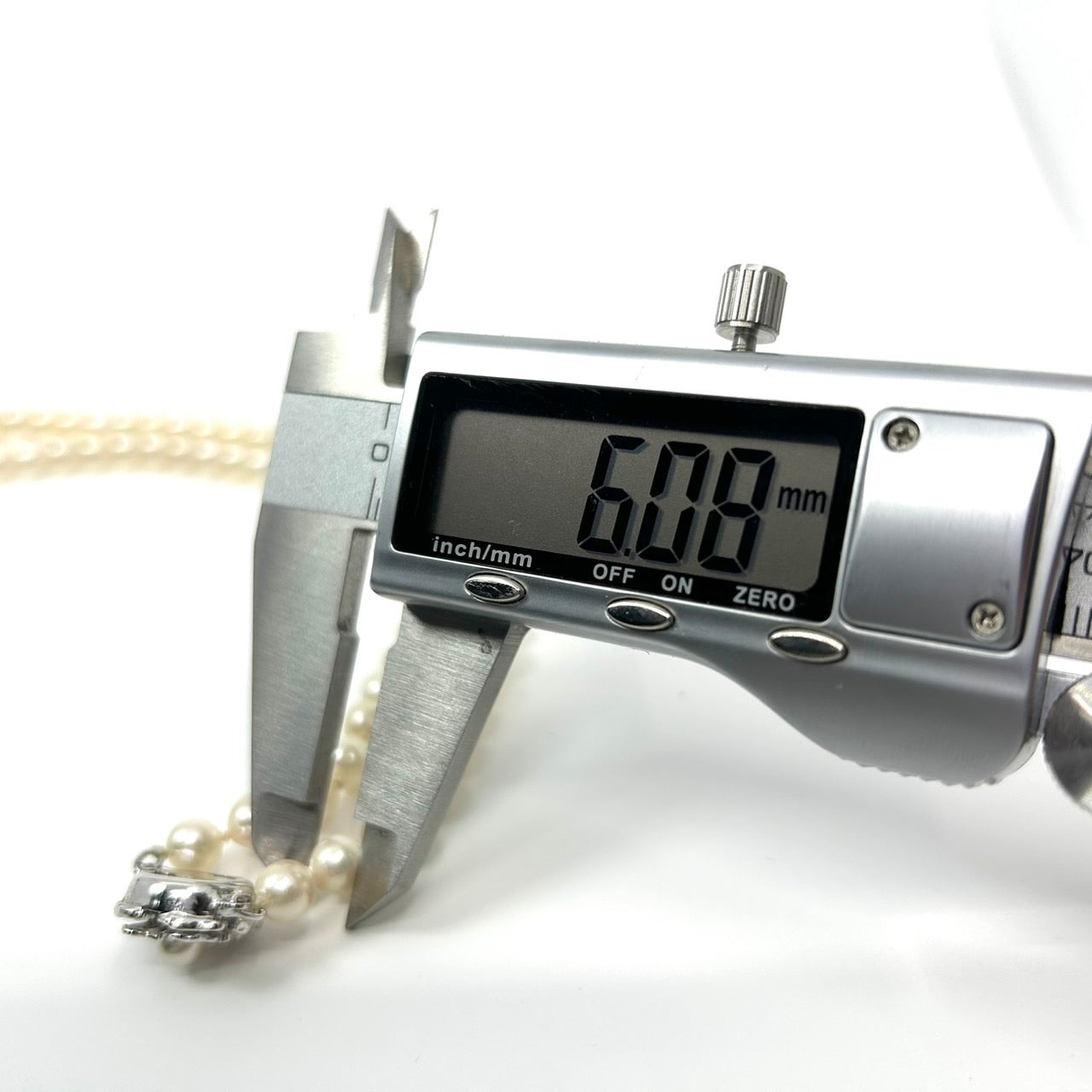 極美品 本真珠 あこや真珠 養殖パール ネックレス ホワイト ラウンド珠 6.0-6.4mm ペンダント レディース 冠婚葬祭 フォーマル カジュアル 45cm i5