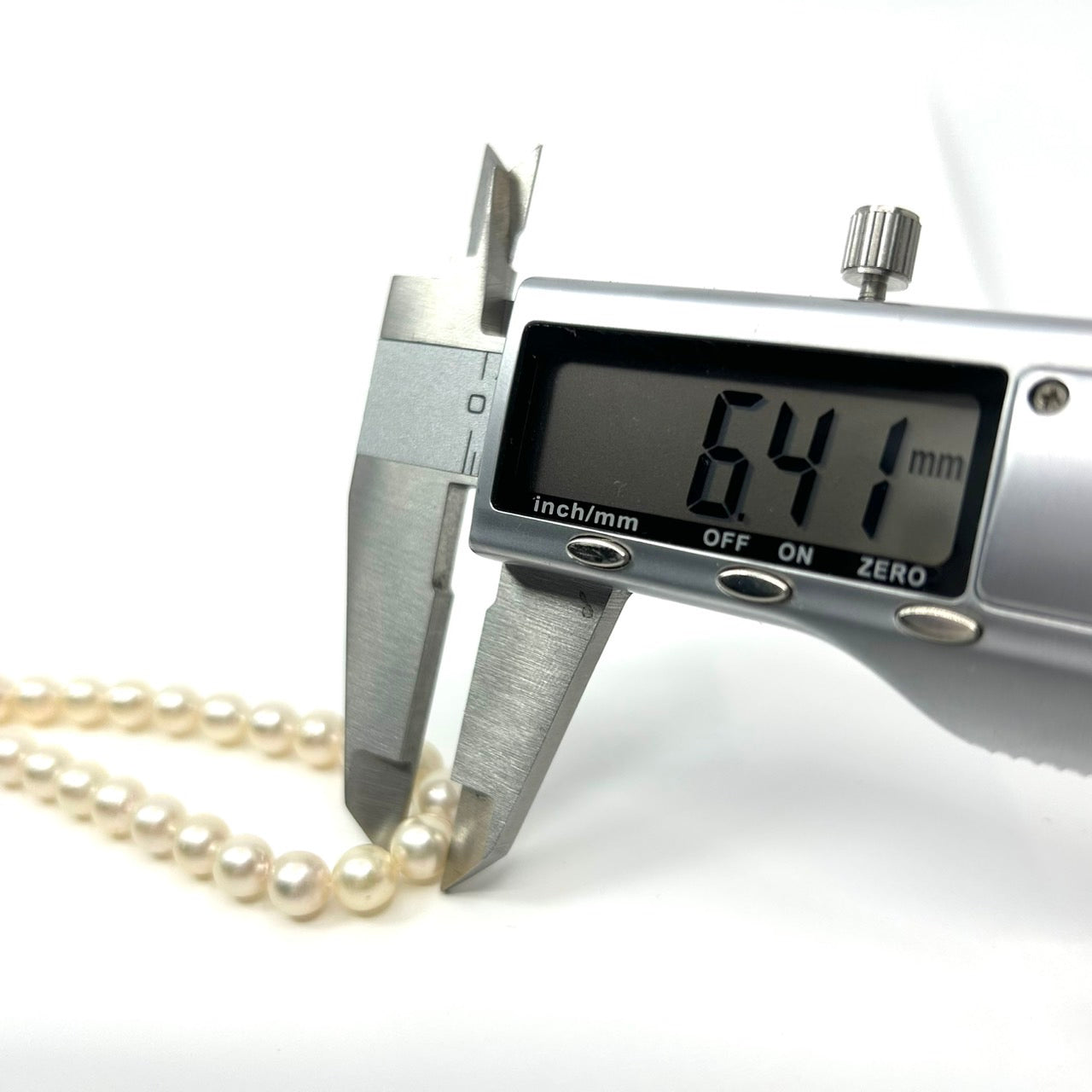 極美品 本真珠 あこや真珠 養殖パール ネックレス ホワイト ラウンド珠 6.0-6.4mm ペンダント レディース 冠婚葬祭 フォーマル カジュアル 45cm i5