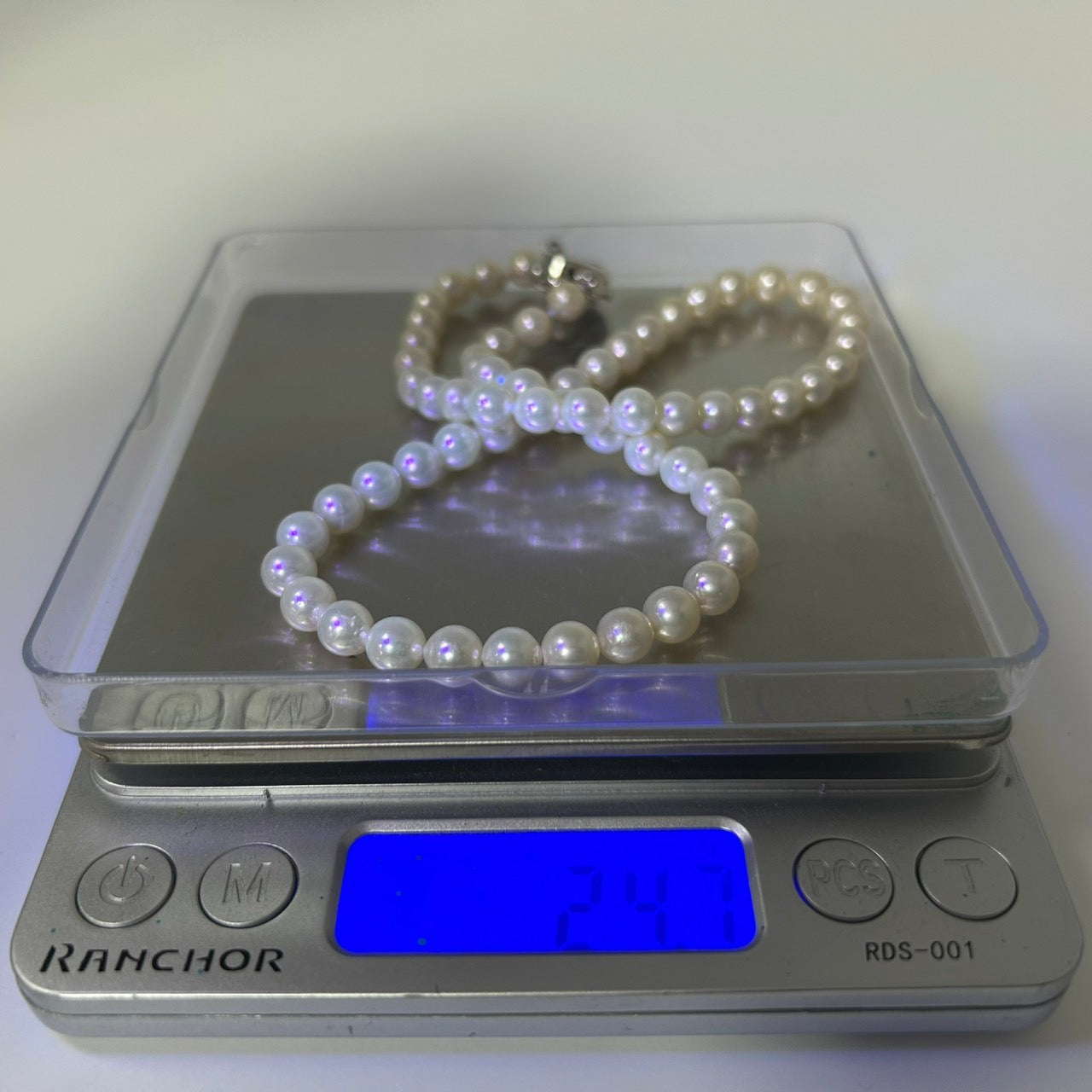 極美品 本真珠 あこや真珠 養殖パール ネックレス ホワイト ラウンド珠 6.0-6.4mm ペンダント レディース 冠婚葬祭 フォーマル カジュアル 45cm i5